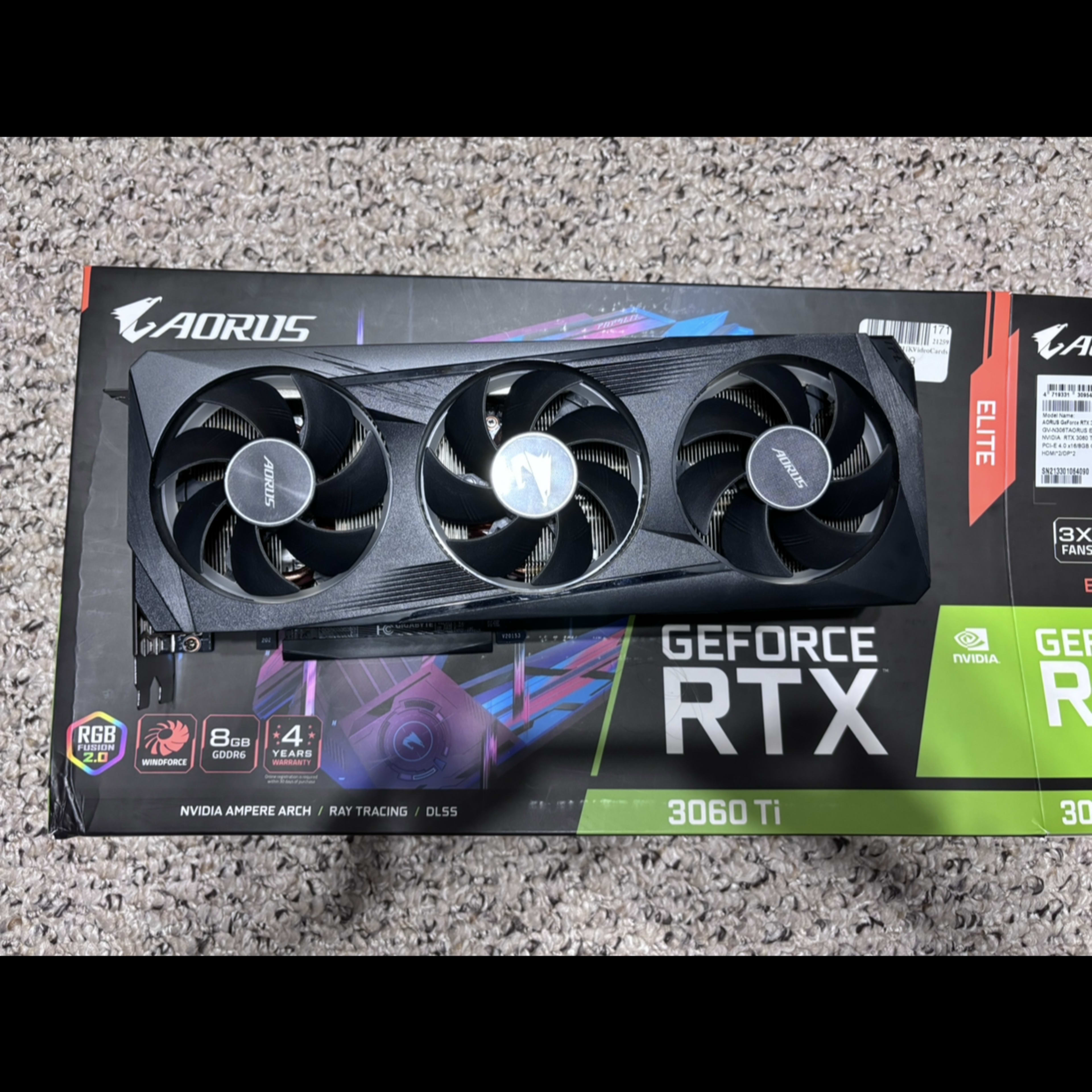 GIGABYTE AORUS GeForce RTX 3060 Ti Elite 8G