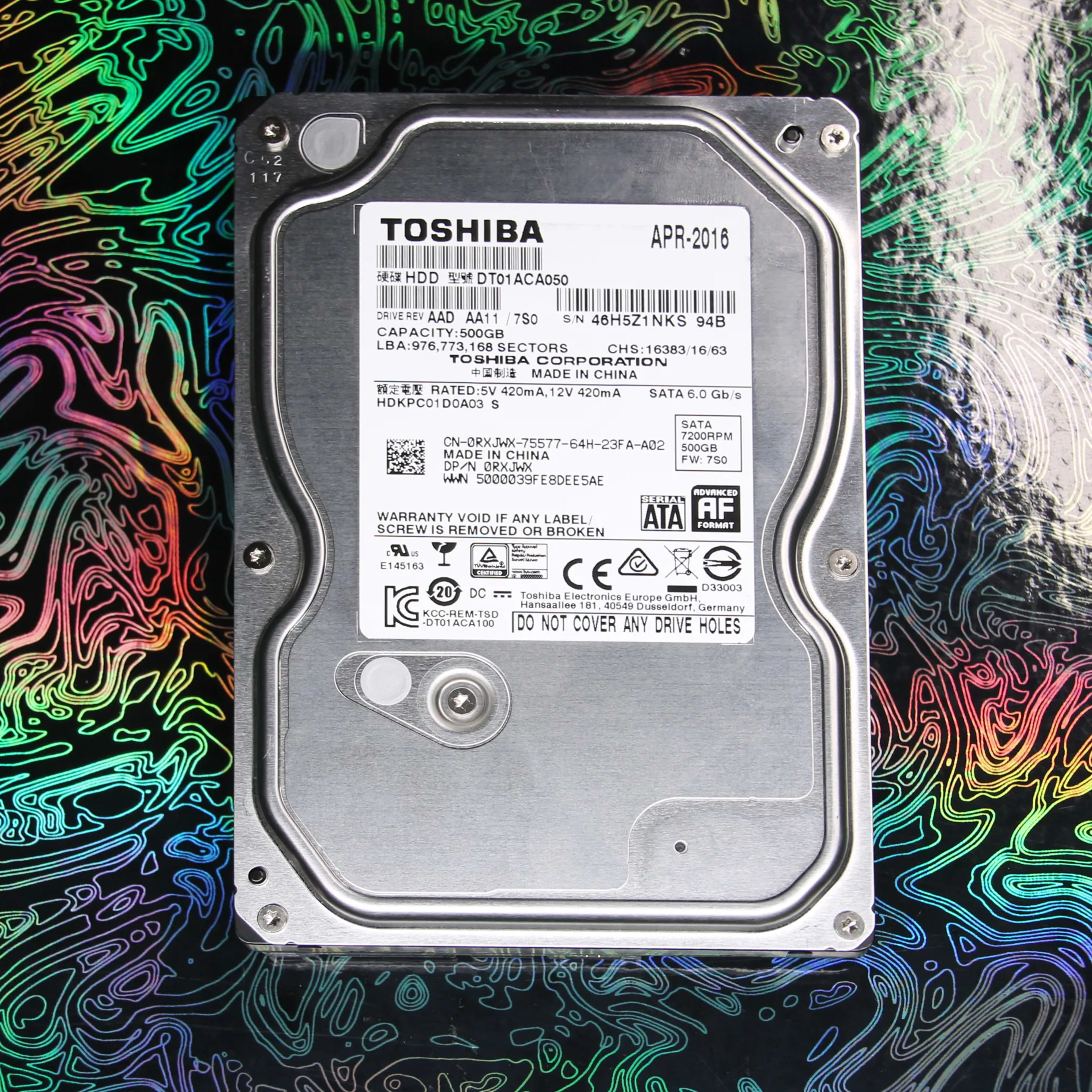 500GB Toshiba 7,200RPM Internal 3.5" Hard Drive