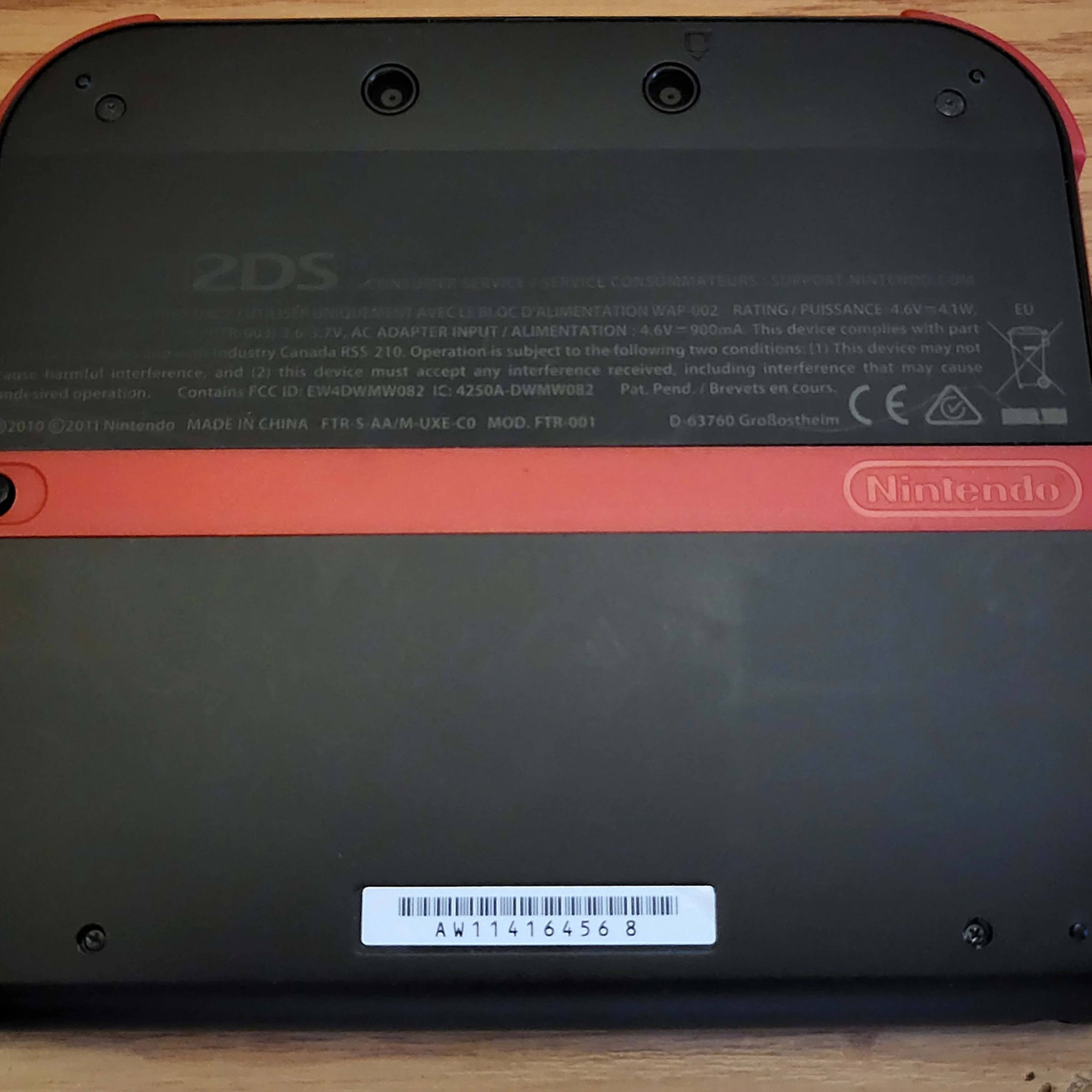 CUSTOM SELLER REFURBISHED Black/Red Nintendo 2DS Handheld Console, Mario Kart 7 Edition