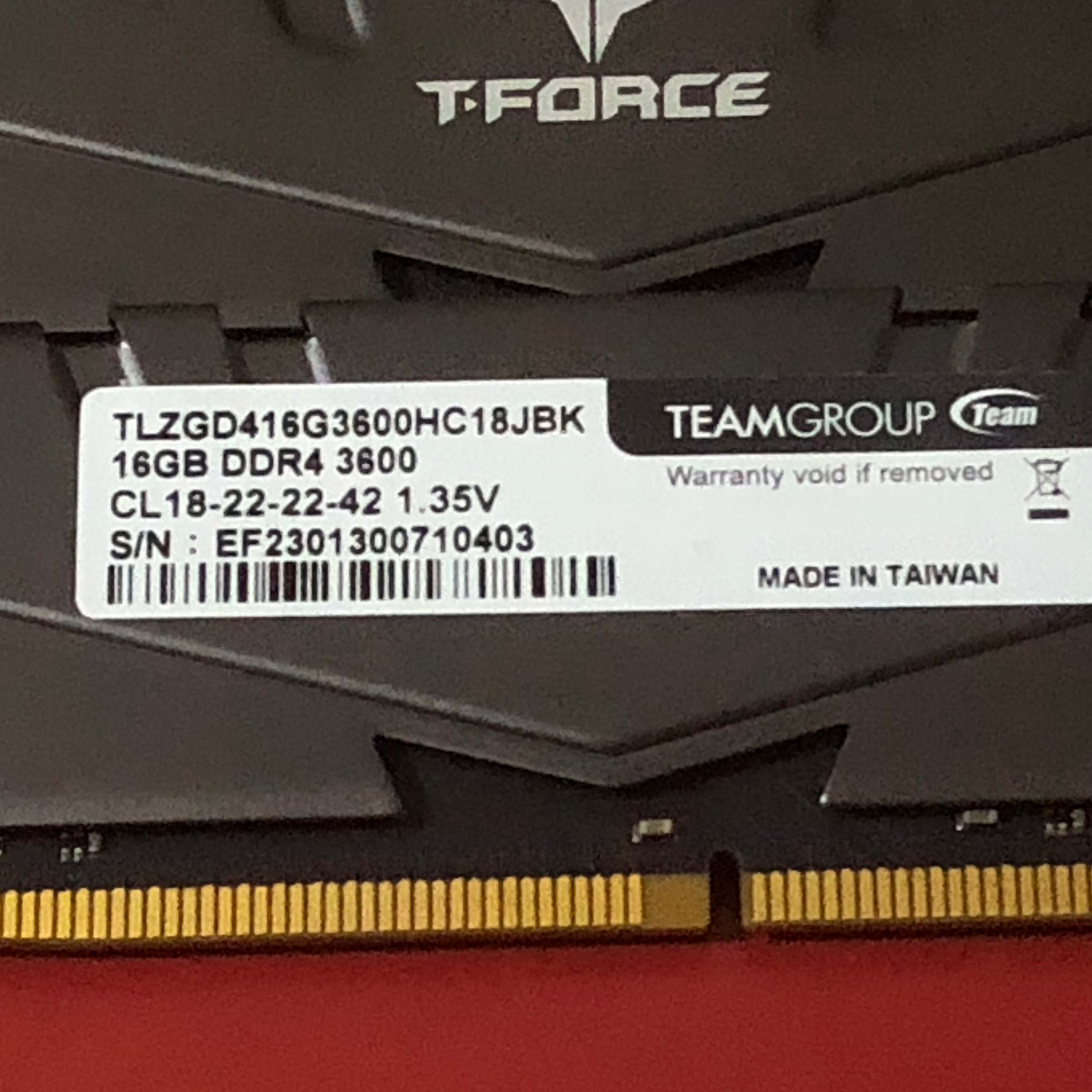 64GB (4x16GB) DDR4 3600 T-Force RAM Kit