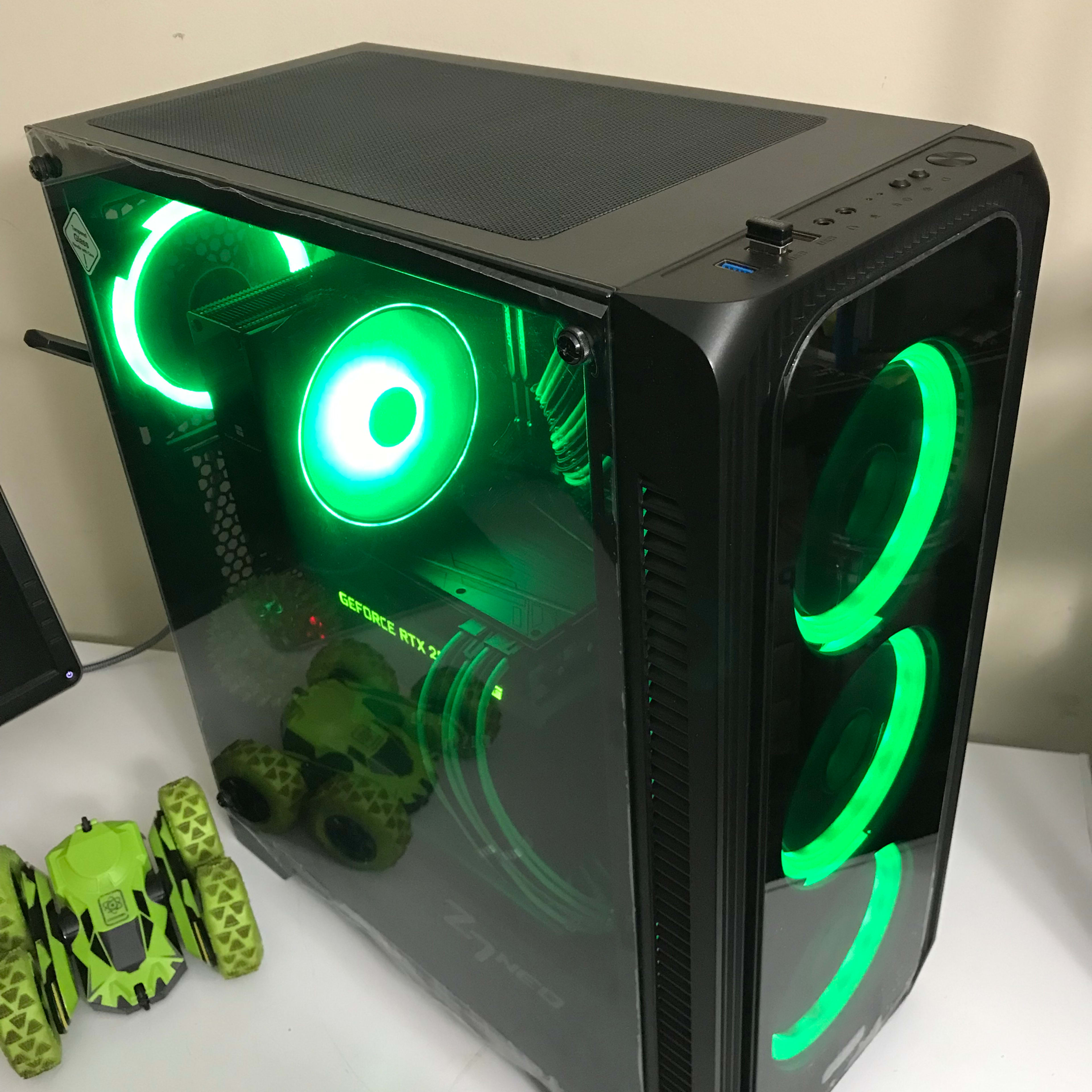 RTX 2080 Super Mean Green 16 core Xeon Streaming/Gaming/ContentCreator PC 64GB DDR4 1TB NVMe RGB