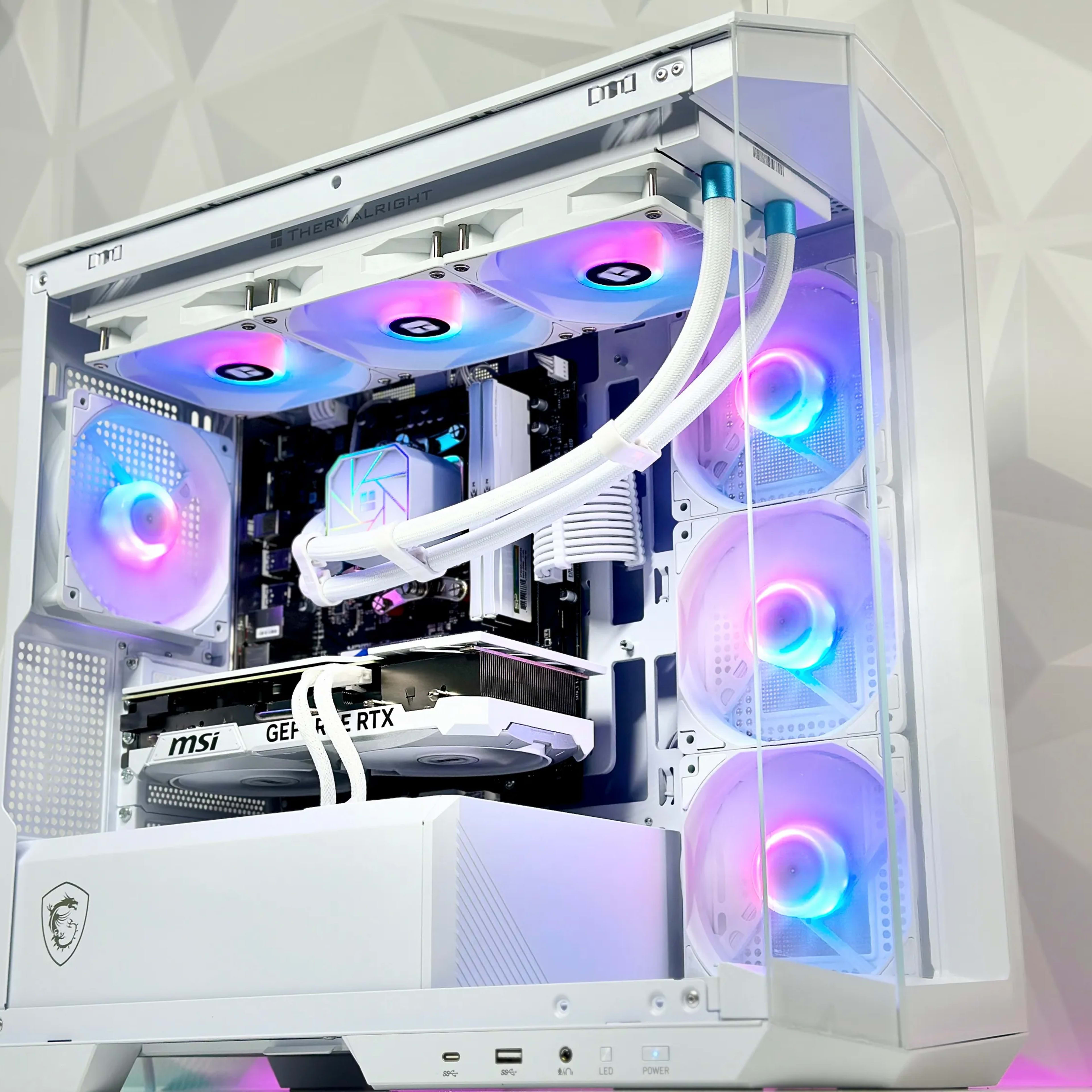 🌨️⛄90° N||Liquid Cooled Gaming PC🌨️Nvidia RTX 4070 Ti 12GB🌨️AMD Ryzen 5 7600🌨️32GB DDR5🌨️1TB NVME