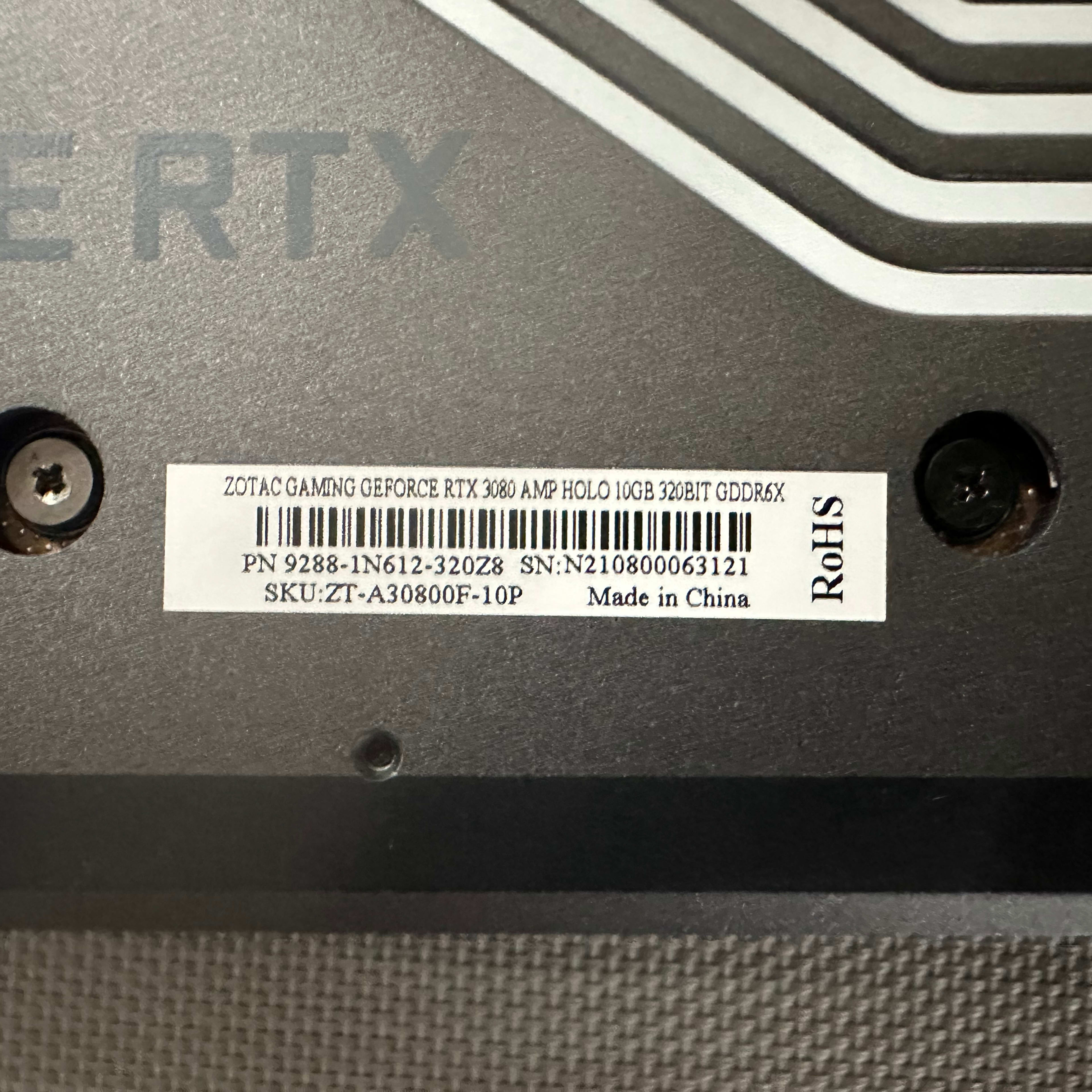 On Sale! Zotac RTX 3080 Amp Holo 10gb GDDR6