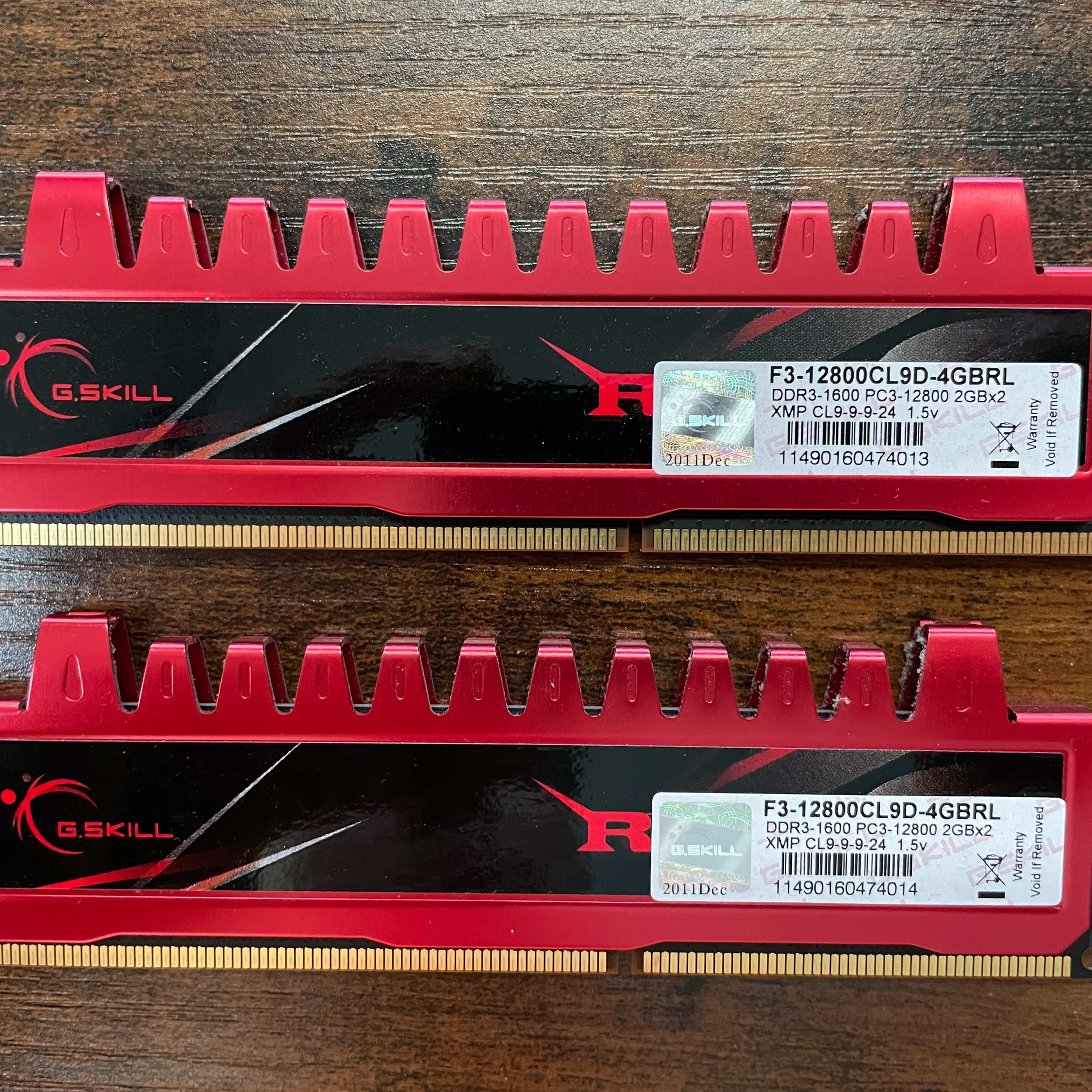 G.Skill Ripjaws 1600MHz CL9 4GB (2x2GB) DDR3 RAM Kit