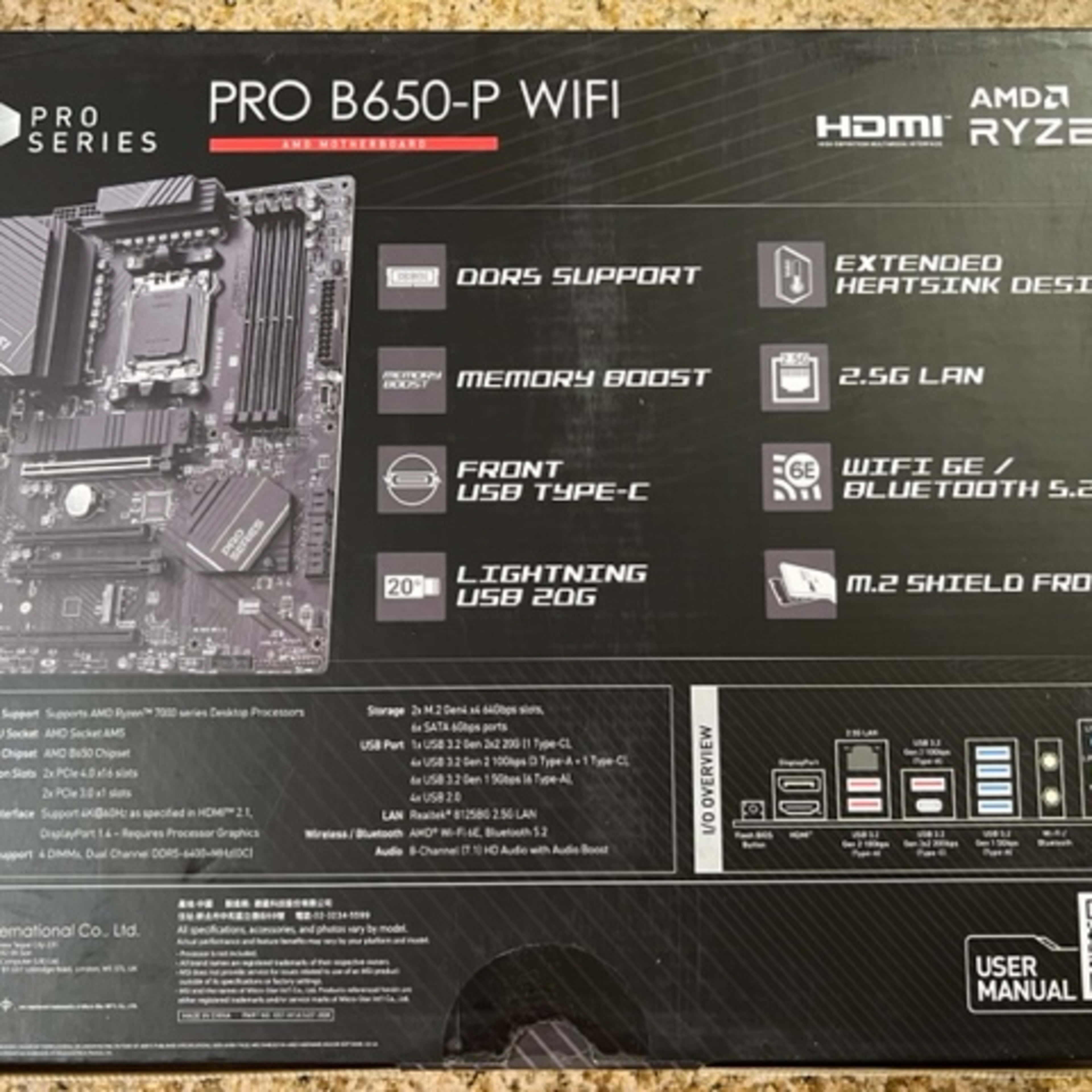 MSI B650P PRO WiFi AMD AM5 ATX Motherboard Jawa