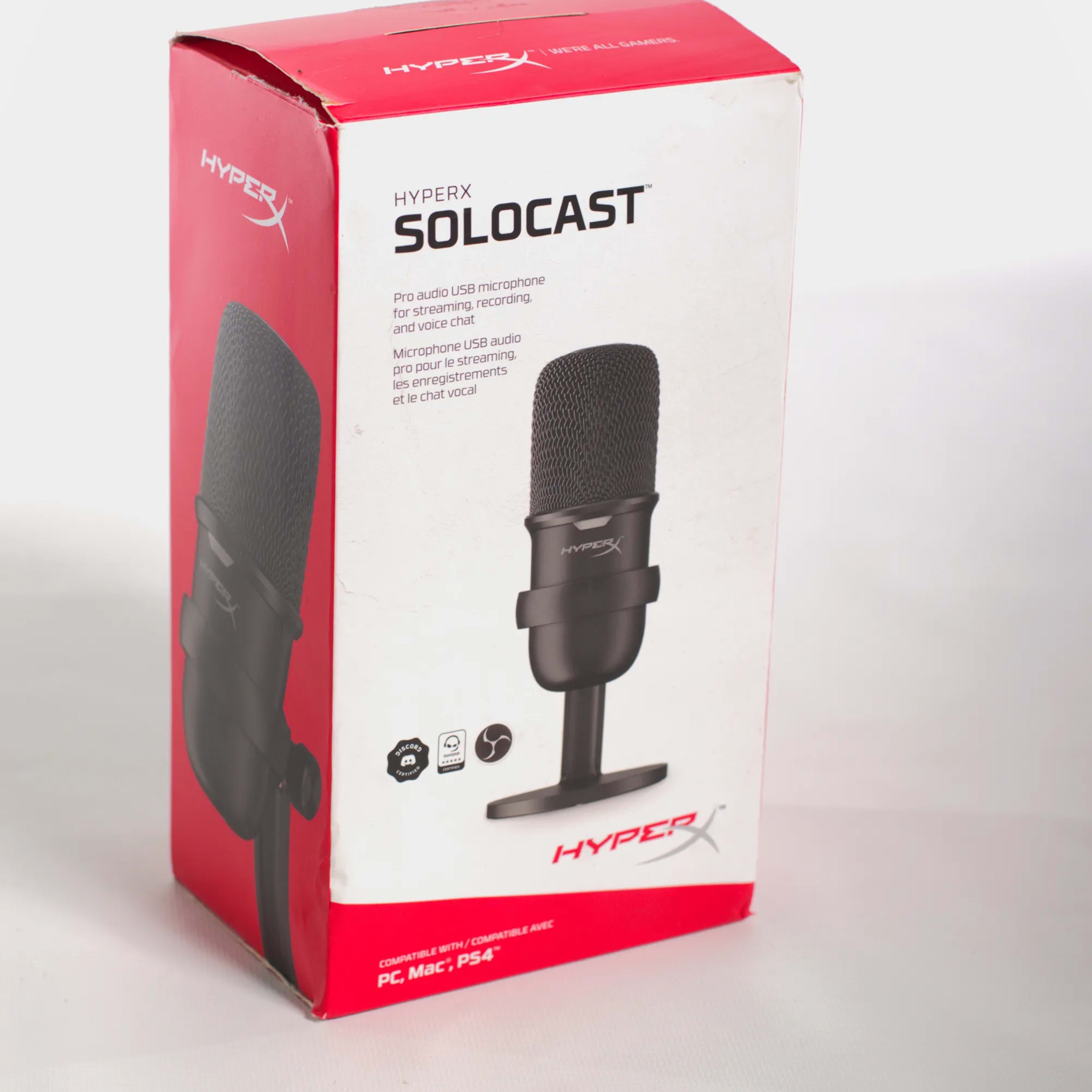 HyperX SOLOCAST USB Condenser Microphone - Black - New