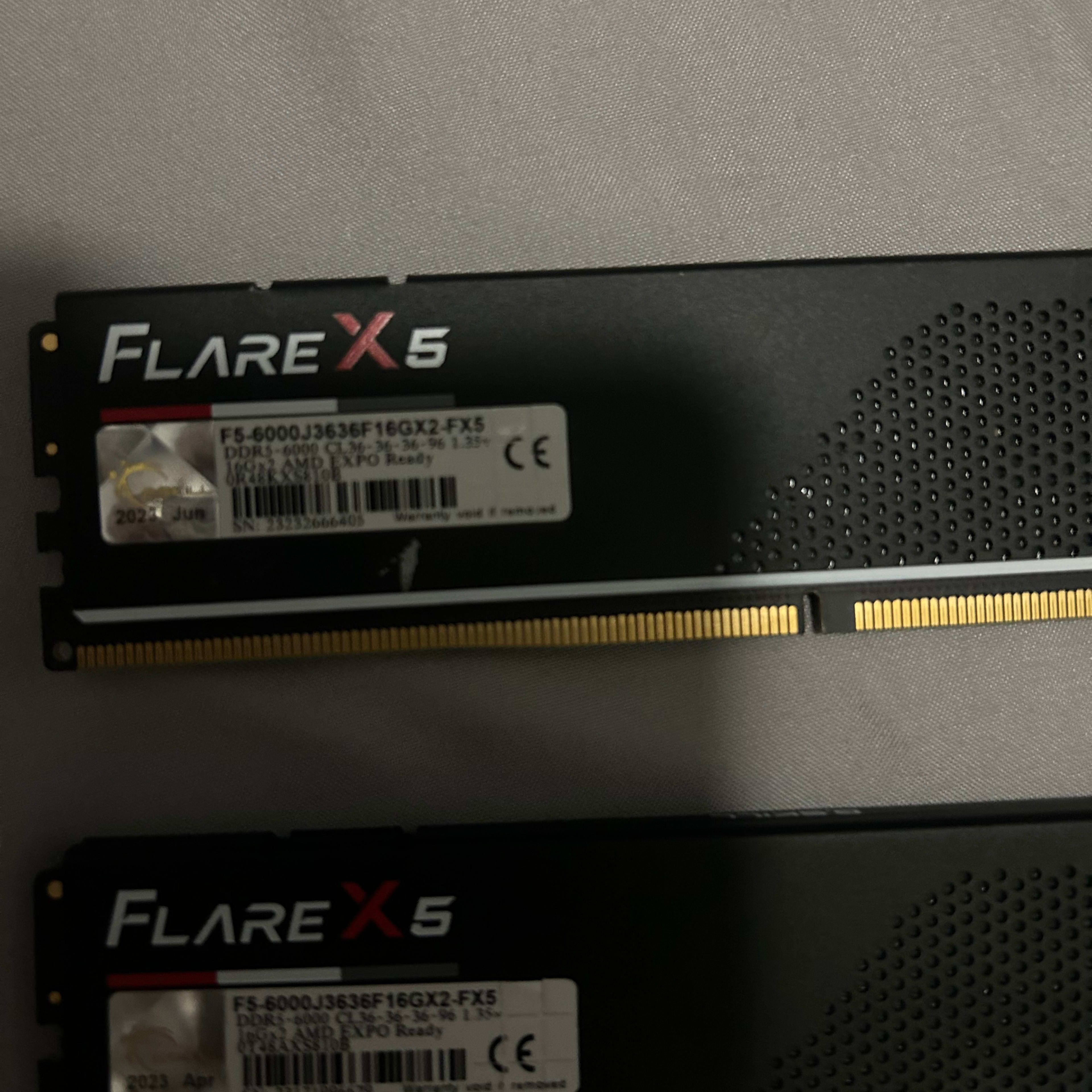 Flare X5 2x16gb 6000mhz