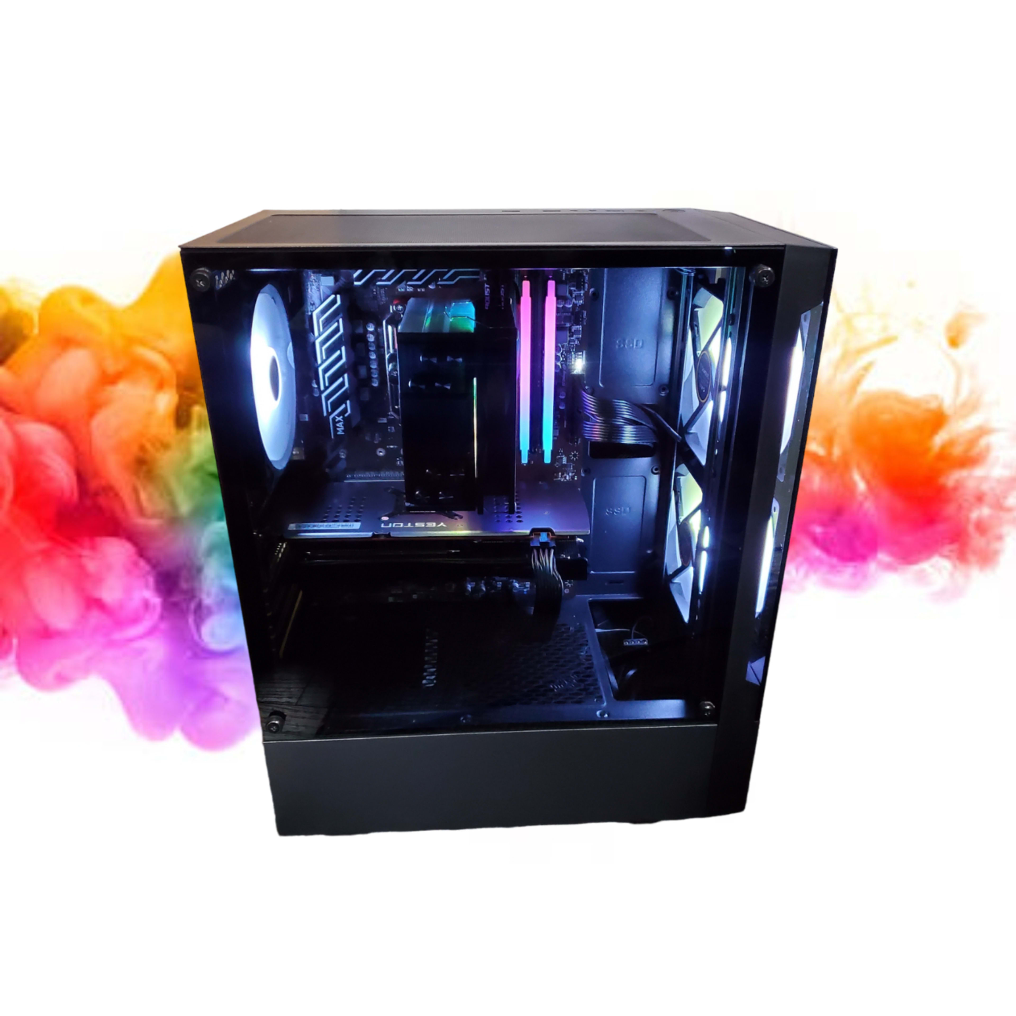 SALE: RX 6600 XT + Ryzen 5 + 16GB RGB RAM + 512GB SSD Storage + 4 RGB Fans ( Black RGB Gaming PC )