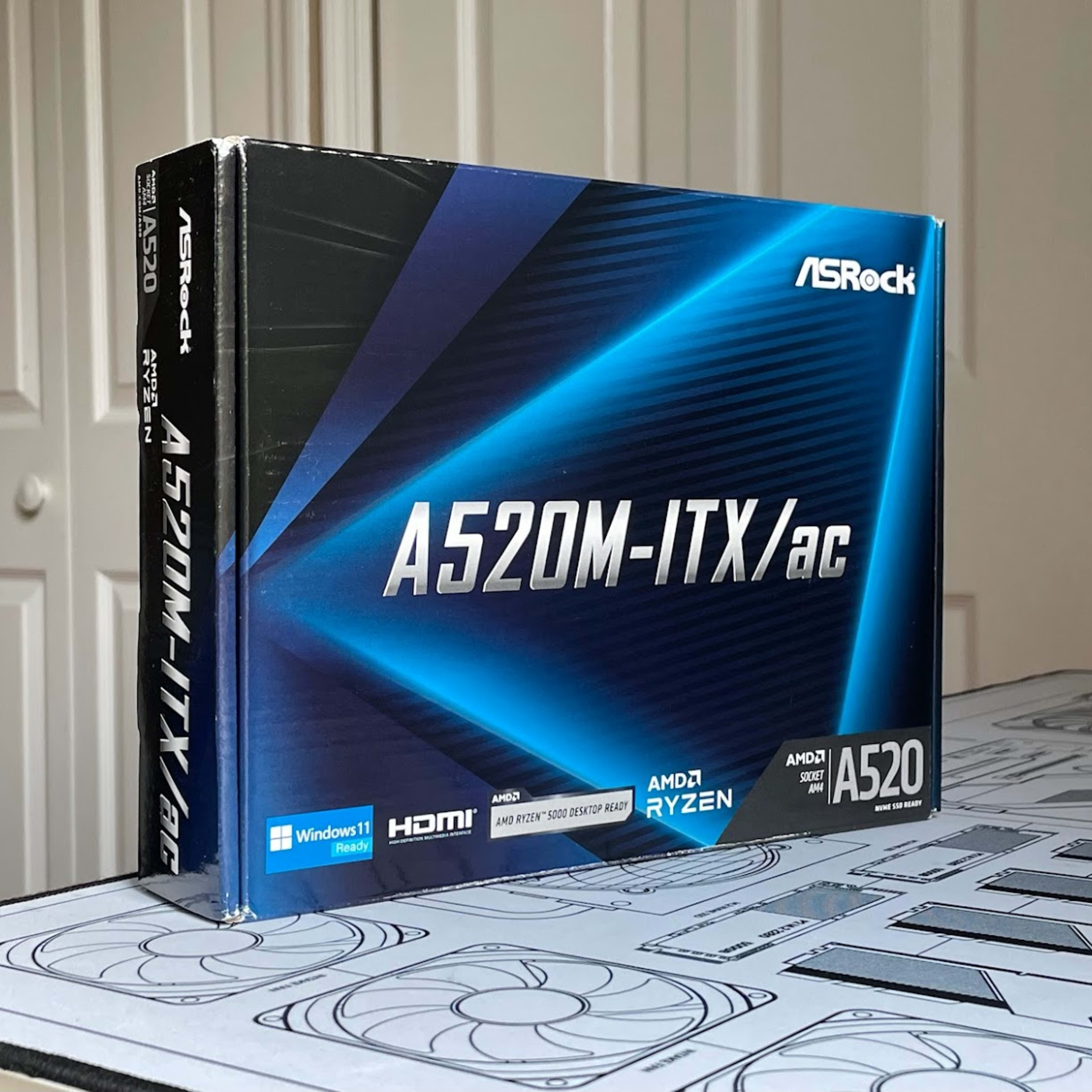 BNIB ASRock A520M-ITX/AC Mini-ITX computer motherboard AMD AM4