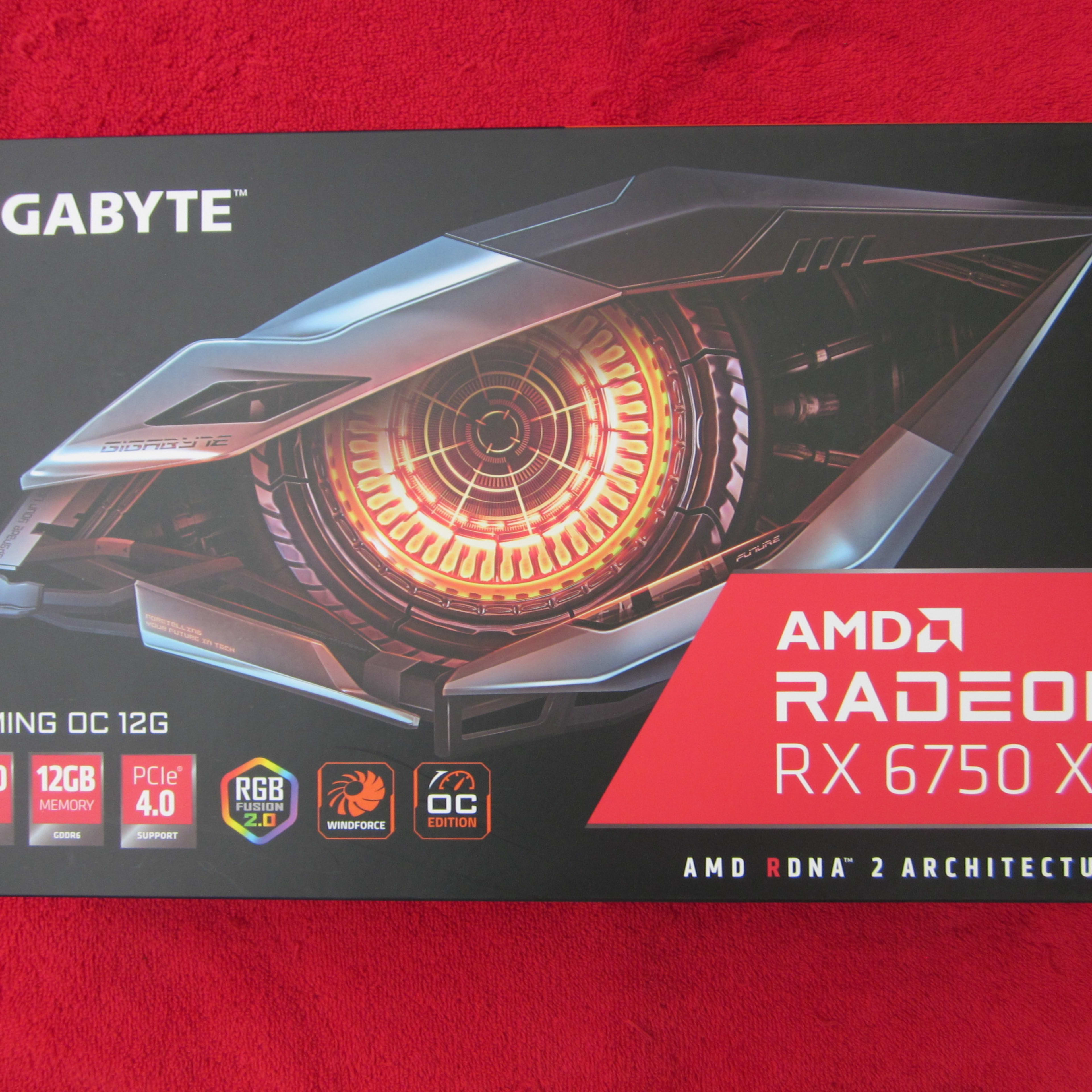 Gigabyte Gaming OC RX 6750 XT 12GB GDDR6 Graphics Card PCI Express 4.0