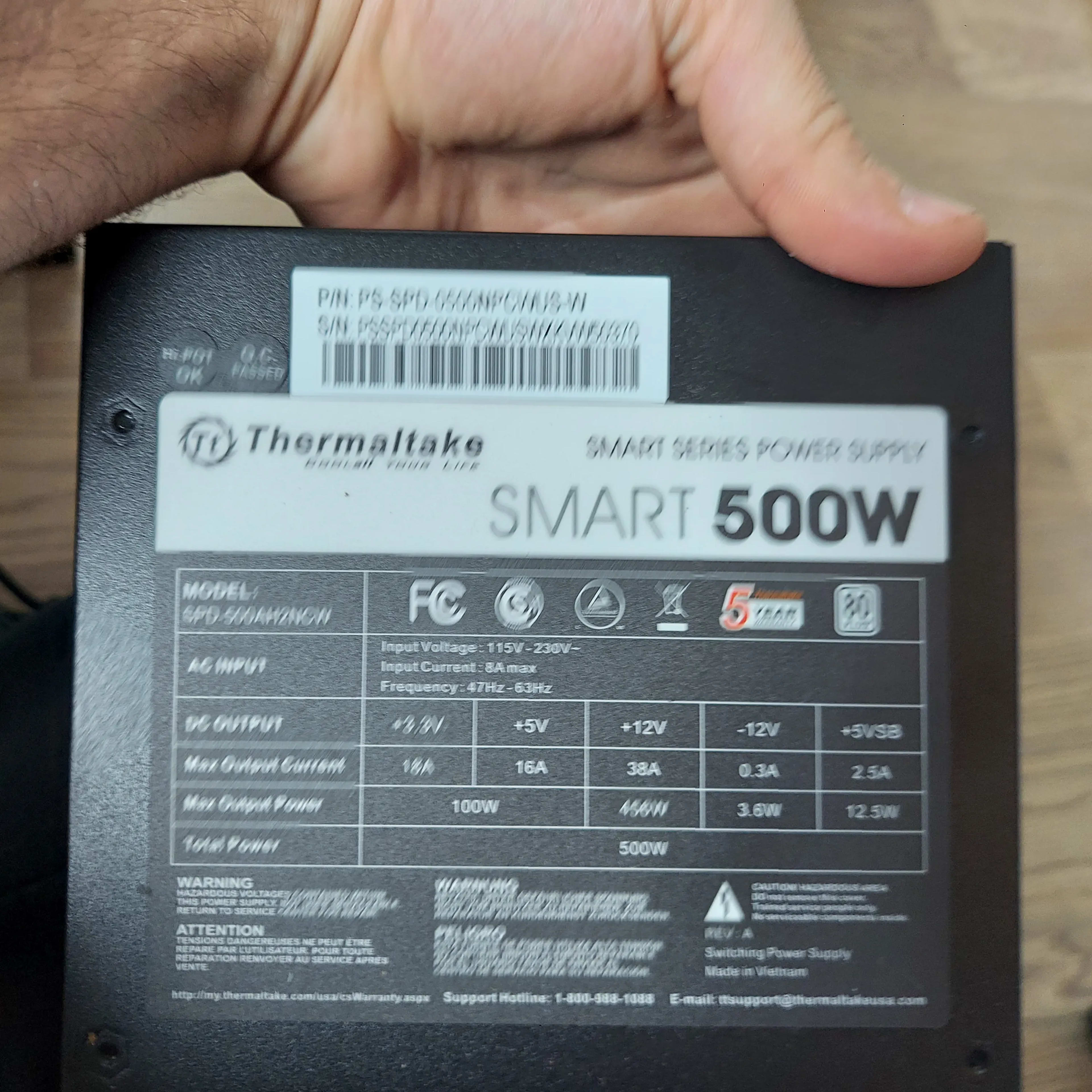 Thermaltake 500w smart psu platinum