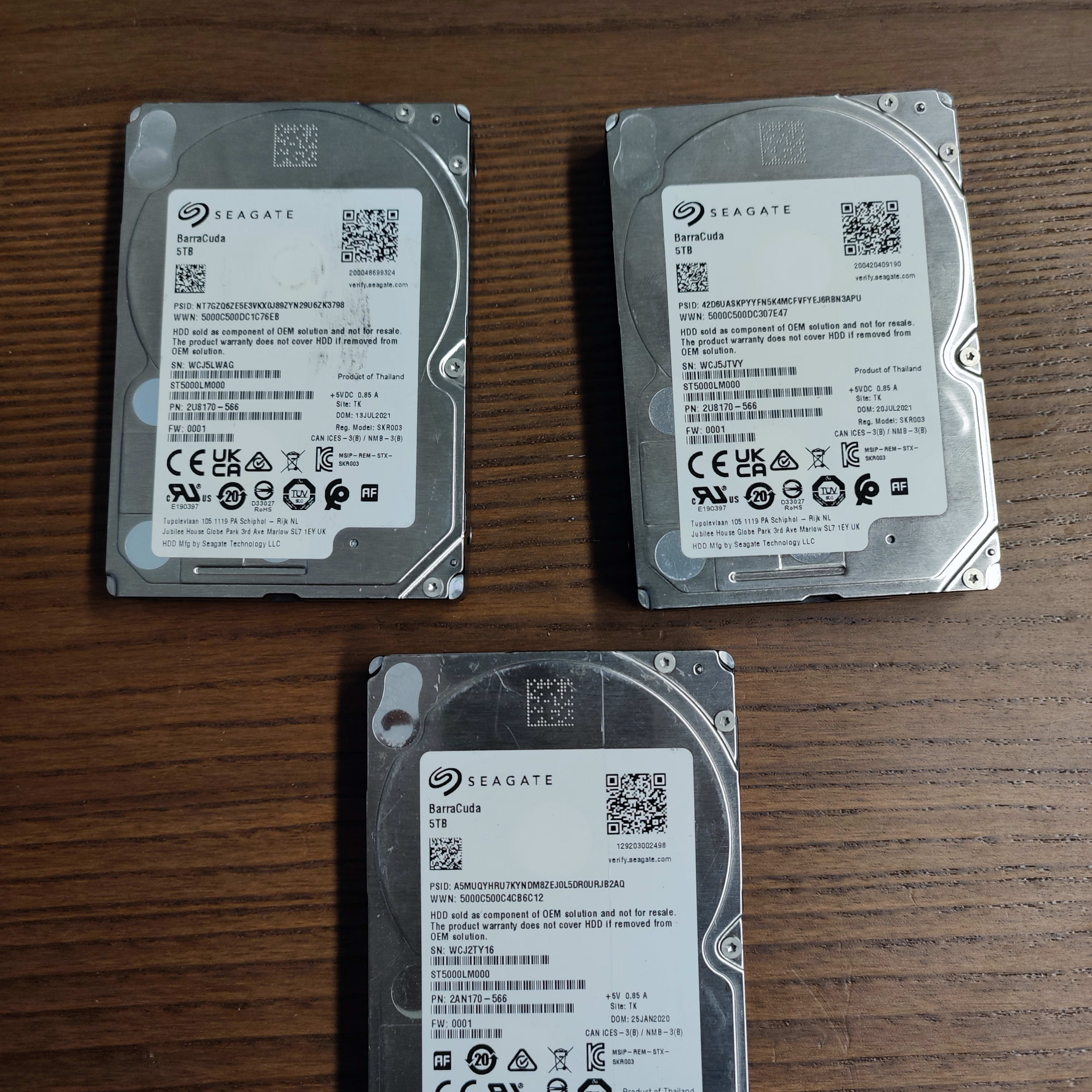 Seagate BarraCuda 2.5 5TB 5400 RPM 128mb Cache HDD