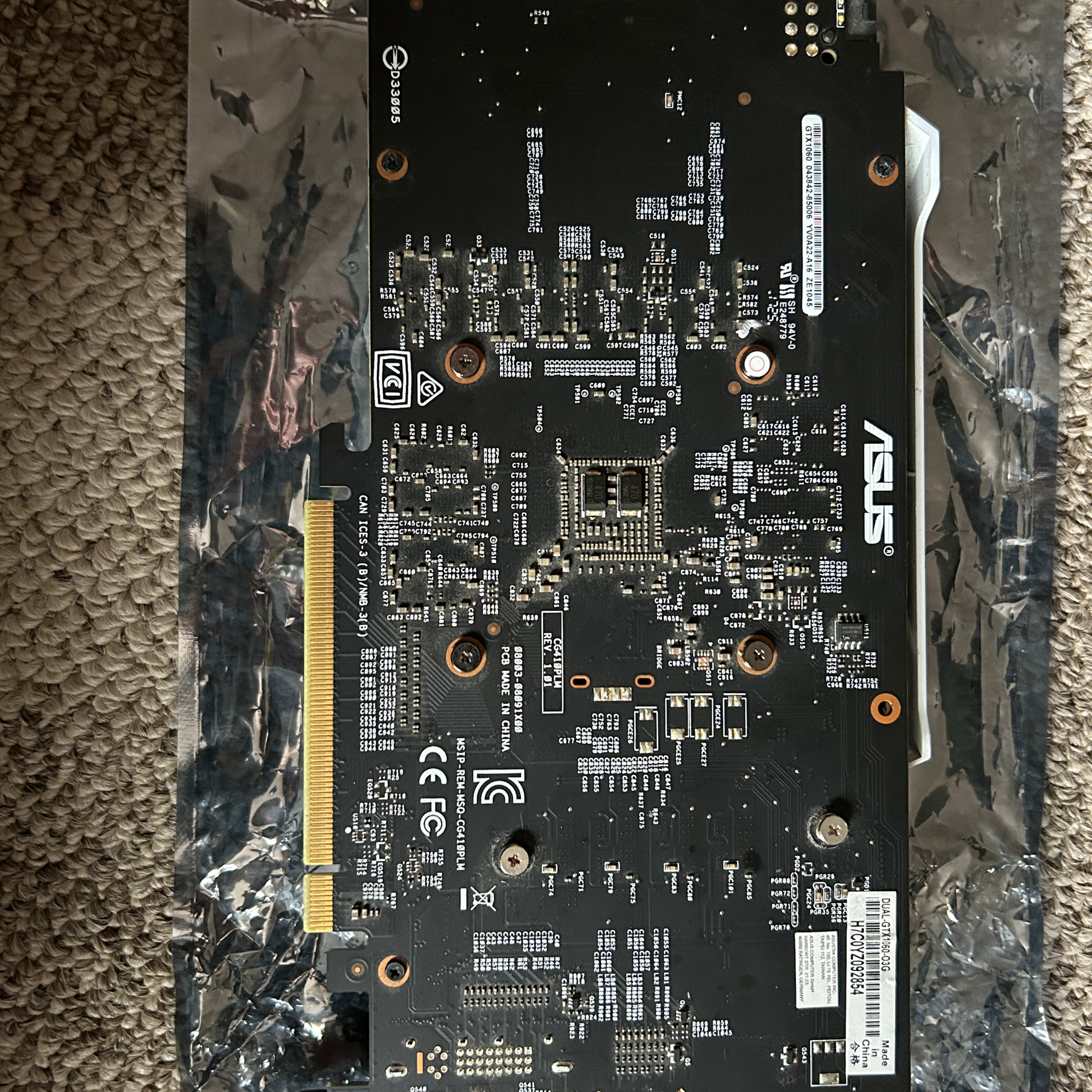 ASUS DUAL GTX 1060 3GB