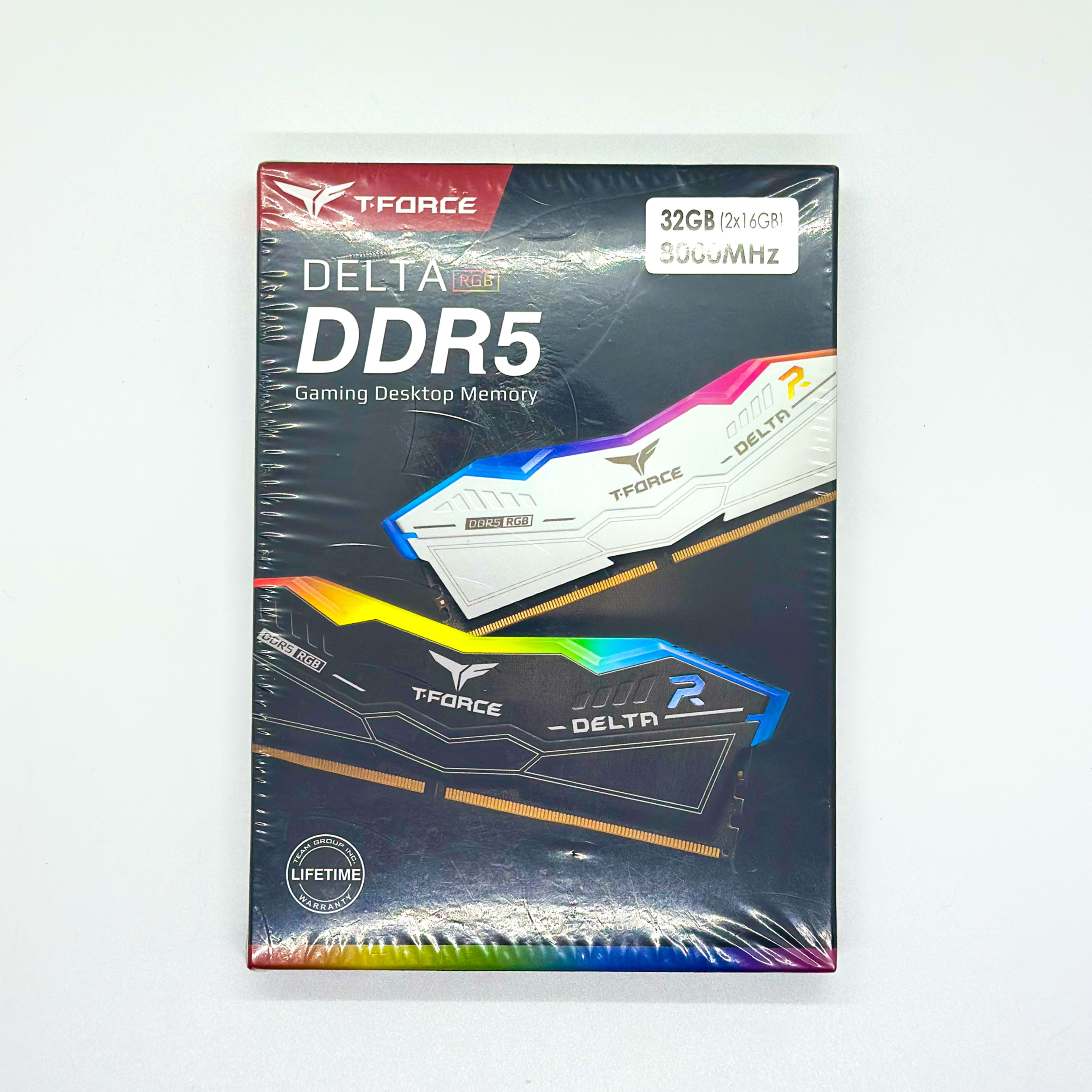 BNIB TEAMGROUP T-Force Delta RGB DDR5 Ram 32GB 8000MHz CL38 A-DIE Desktop Memory XMP 3.0 Ready Black