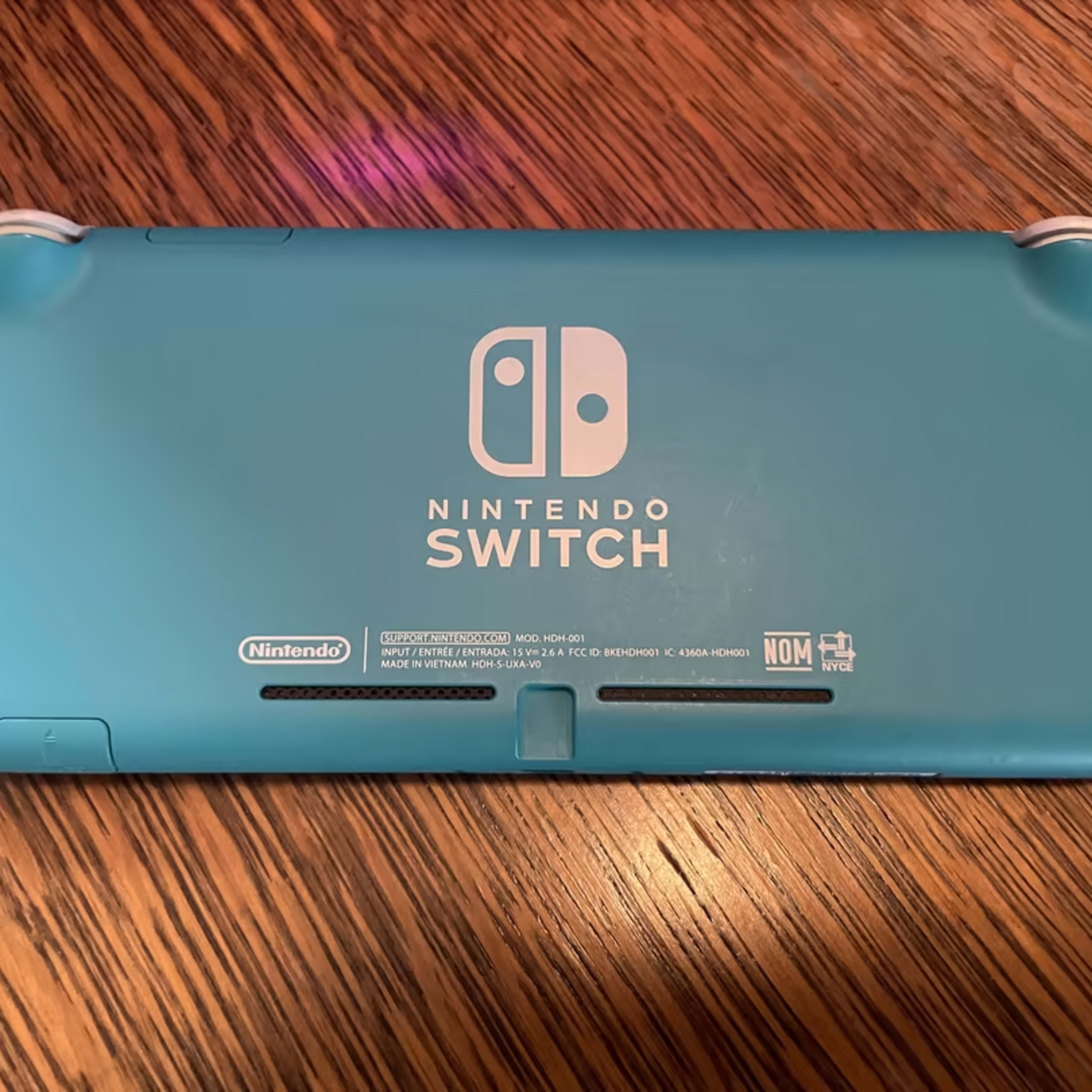 Turquoise Nintendo Switch Lite w/ loaded 128GB microSD + case