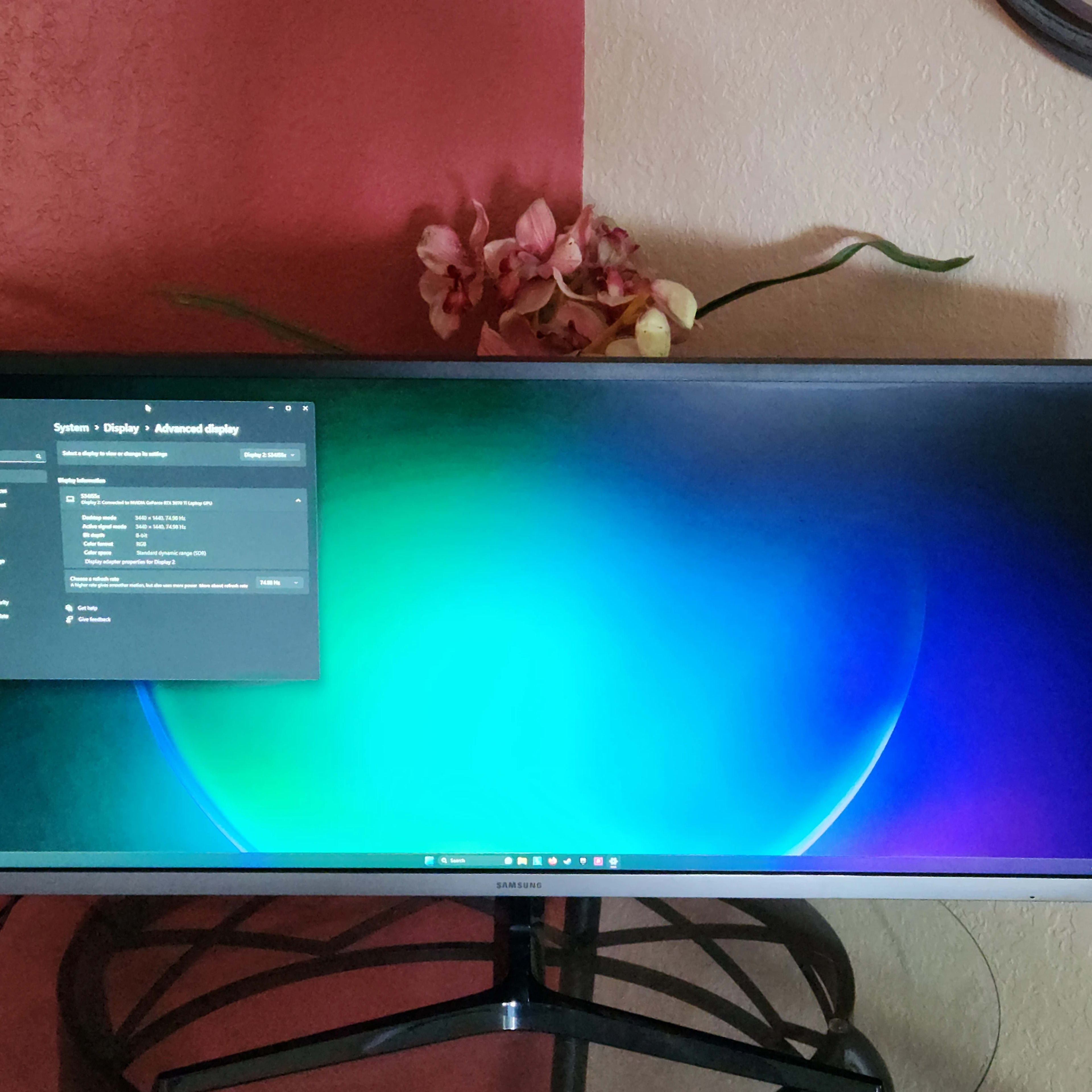 Samsung 34" Ultrawide 1440p Monitor, 75Hz, Freesync Ultimate