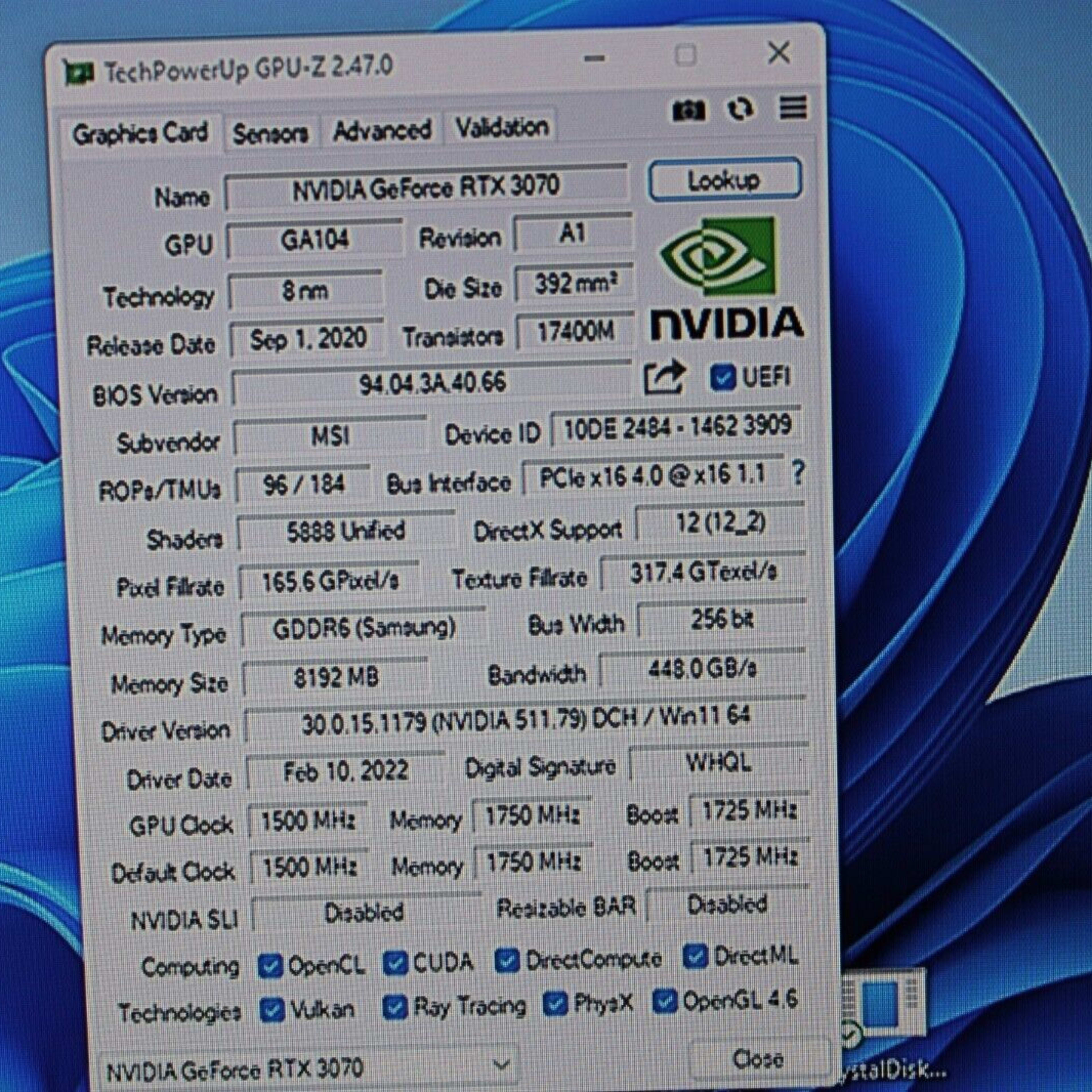 MSi Nvidia Geforce RTX 3070 Ventus 2X NON-LHR 8GB GDDR6 MSi Nvidia Geforce RTX 3070 Ventus 2X NON-LHR 8GB GDDR6