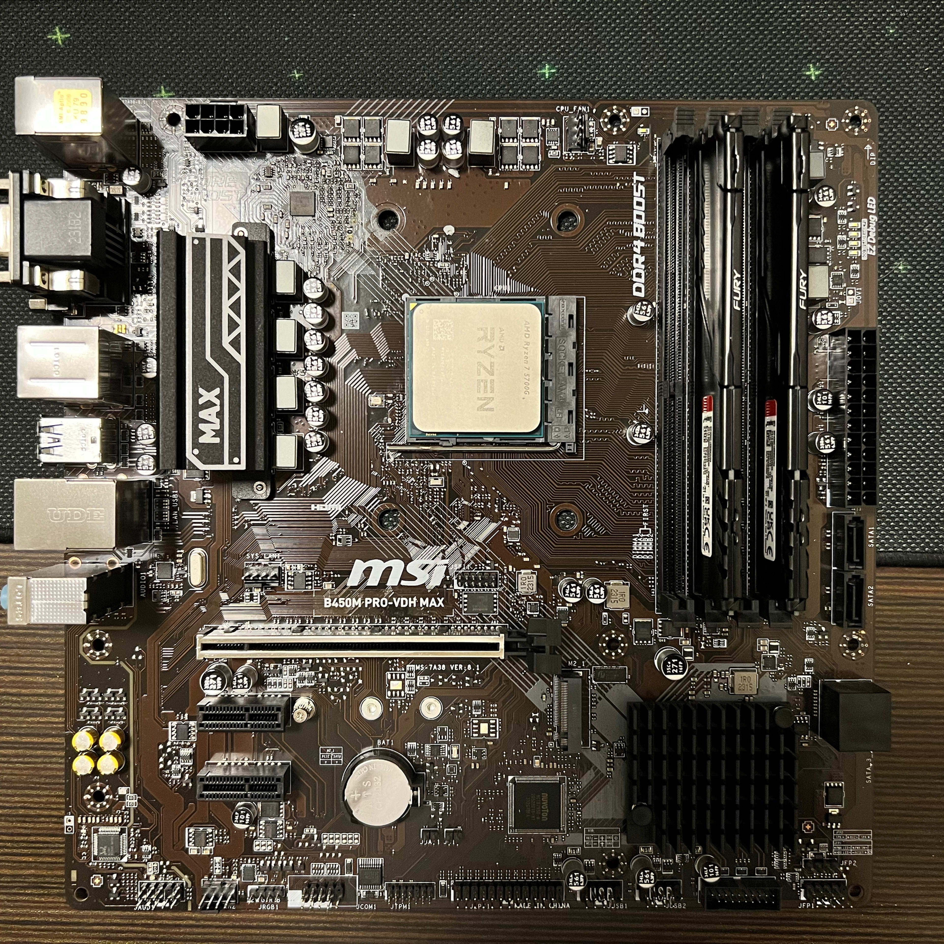 AMD 5700G CPU, Motherboard, RAM COMBO (READ DESCRIPTION)