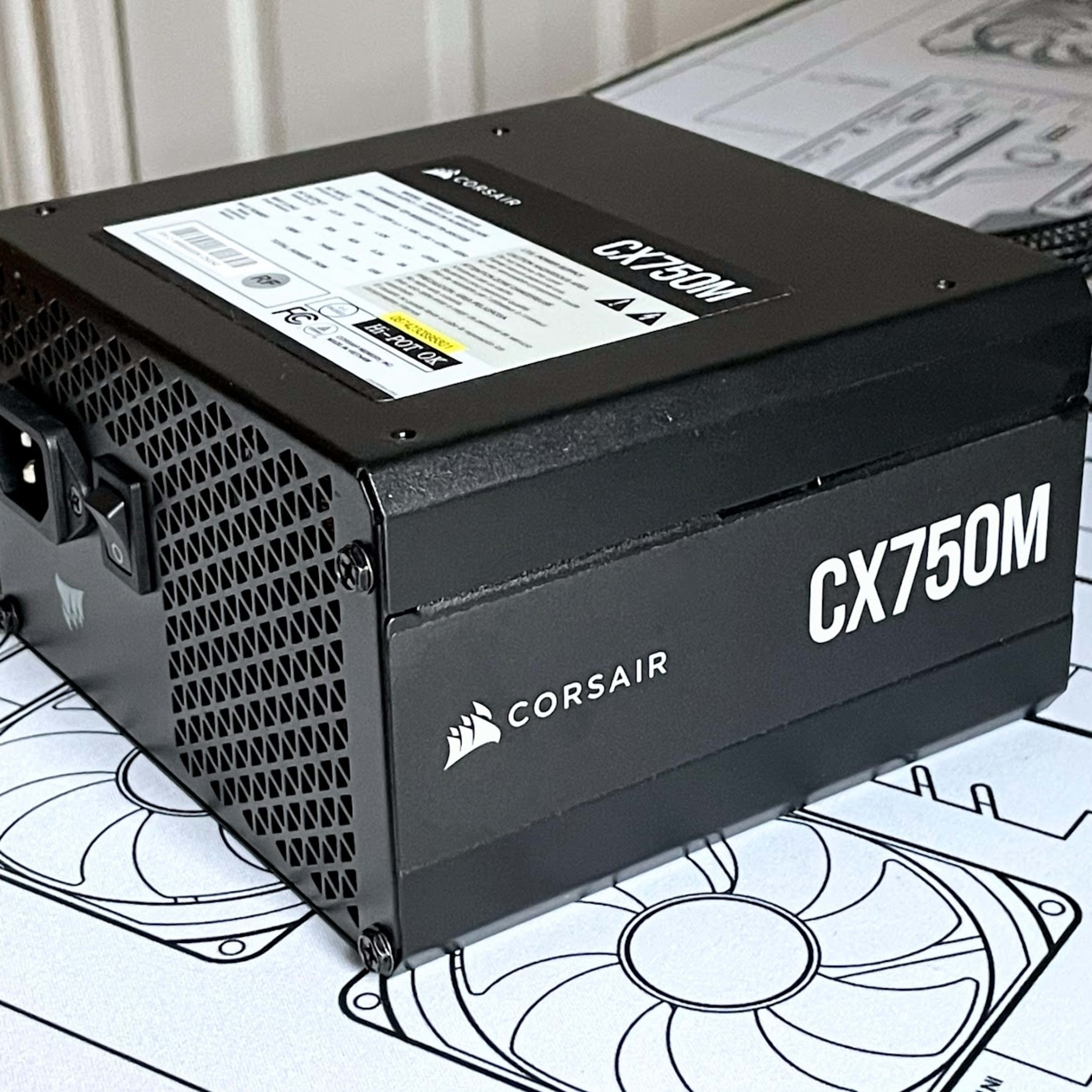Corsair CX750M - 750 Watt 80 PLUS Bronze Certified Semi-Modular ATX PSU w/ All Original Cables