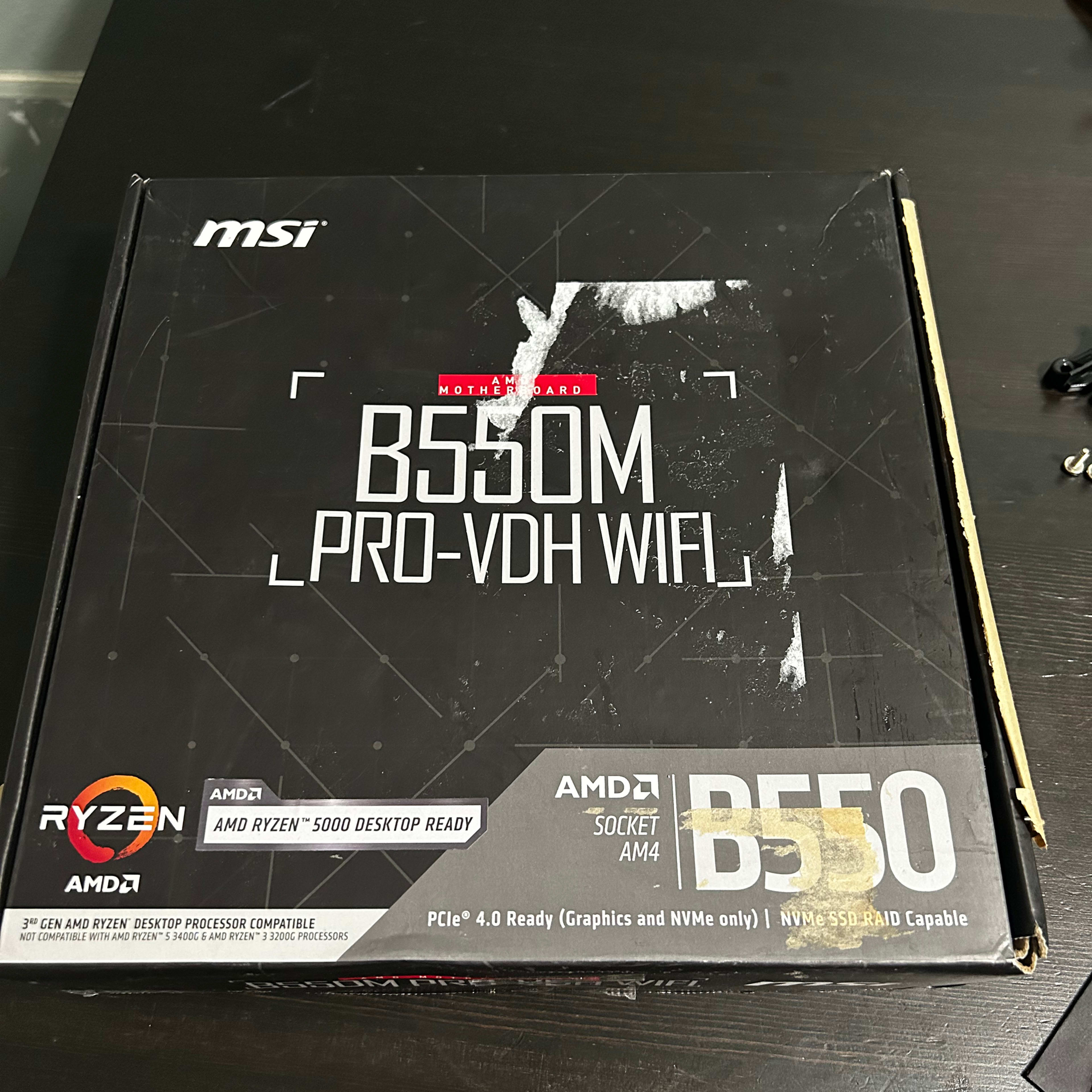 MSI PRO B550M PRO-VDH WIFI Micro ATX AMD Motherboard 