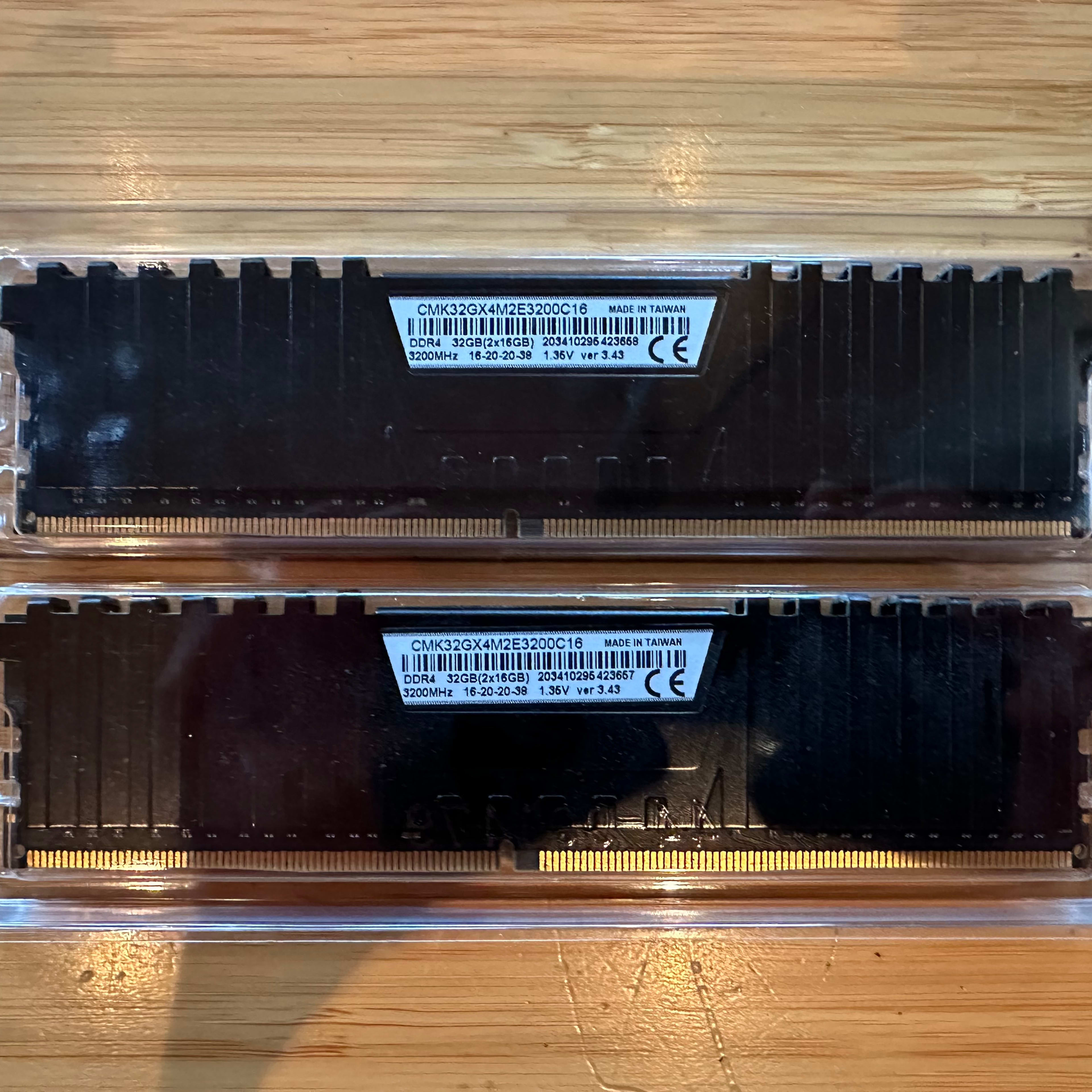 Corsair Vengeance LPX 32GB (2x16GB) 3200MHz Memory (Lightly Used, In Box, SKU CMK32GX4M2E3200C16)