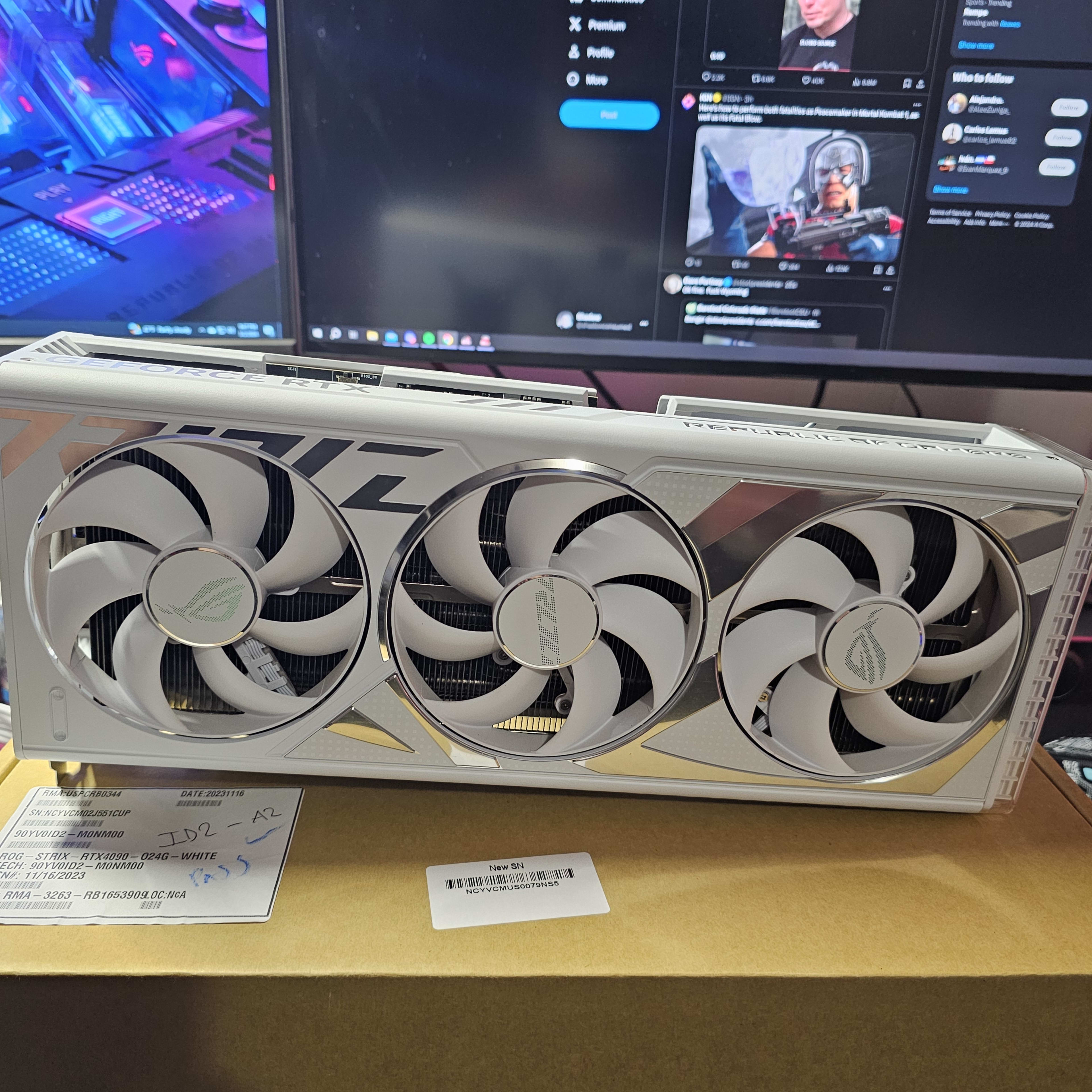 ROG Strix GeForce RTX 4090 24GB GDDR6X White OC Edition