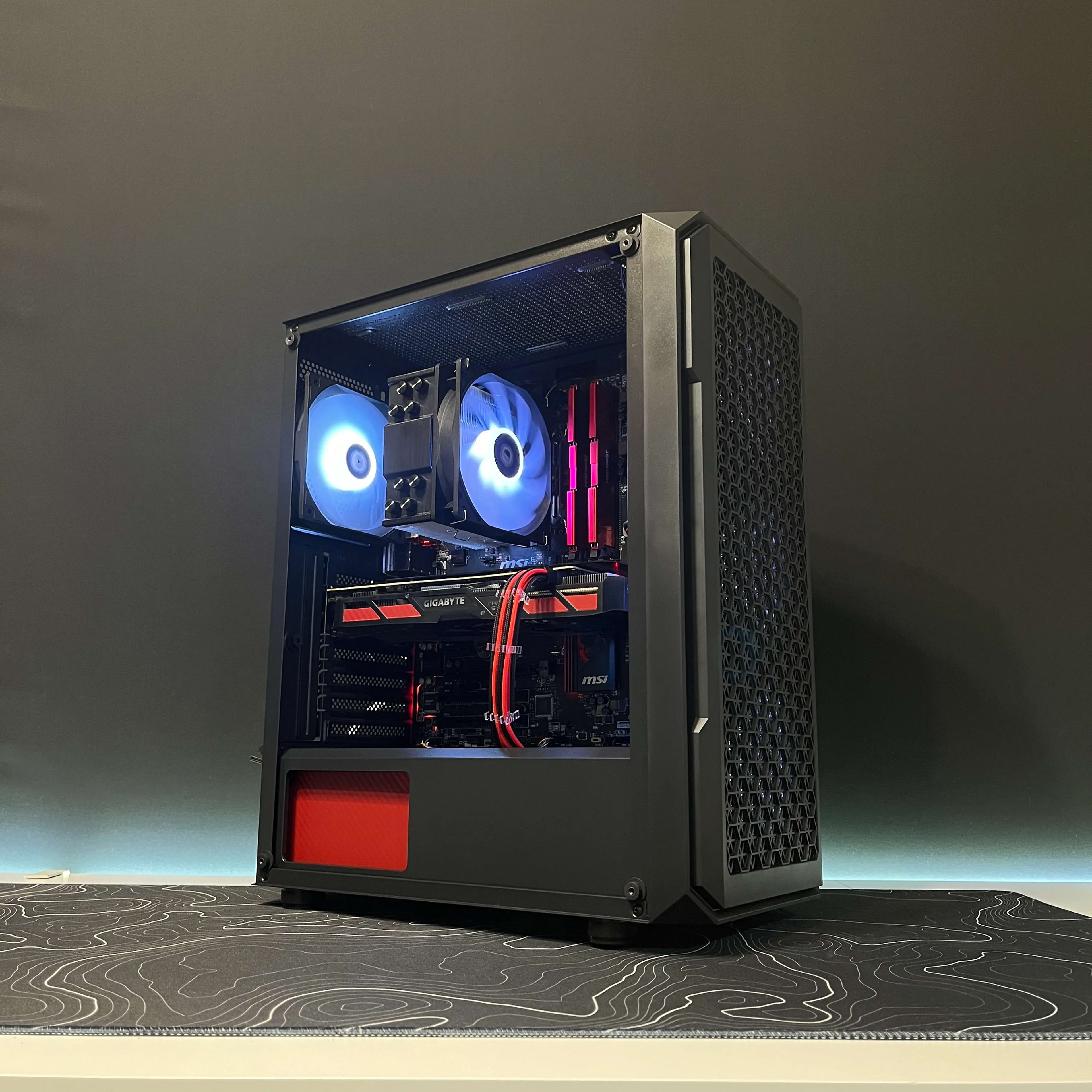 Black & Red Gaming PC | i5-7500 & GTX 1060 6GB