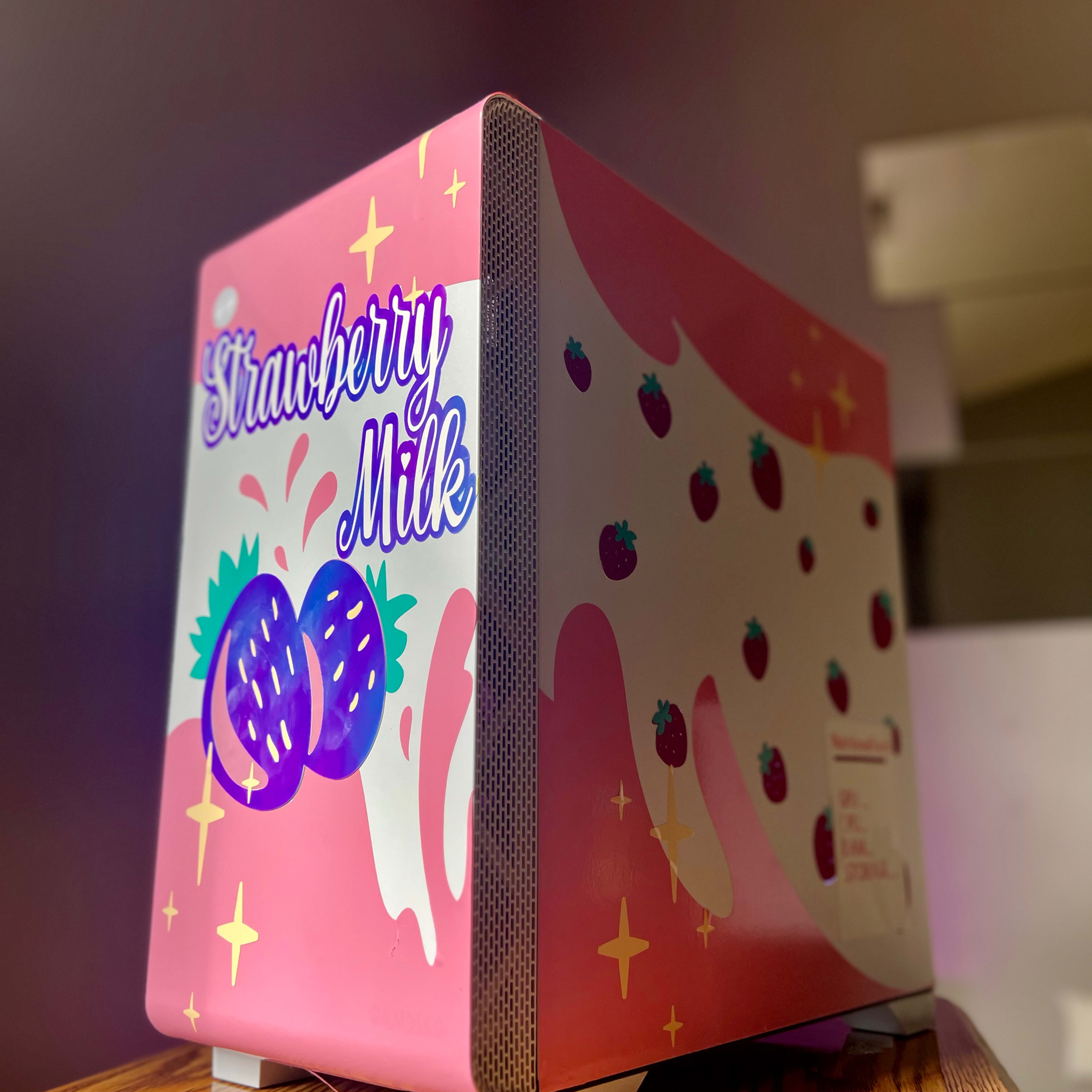 Custom Strawberry Milk PC Case