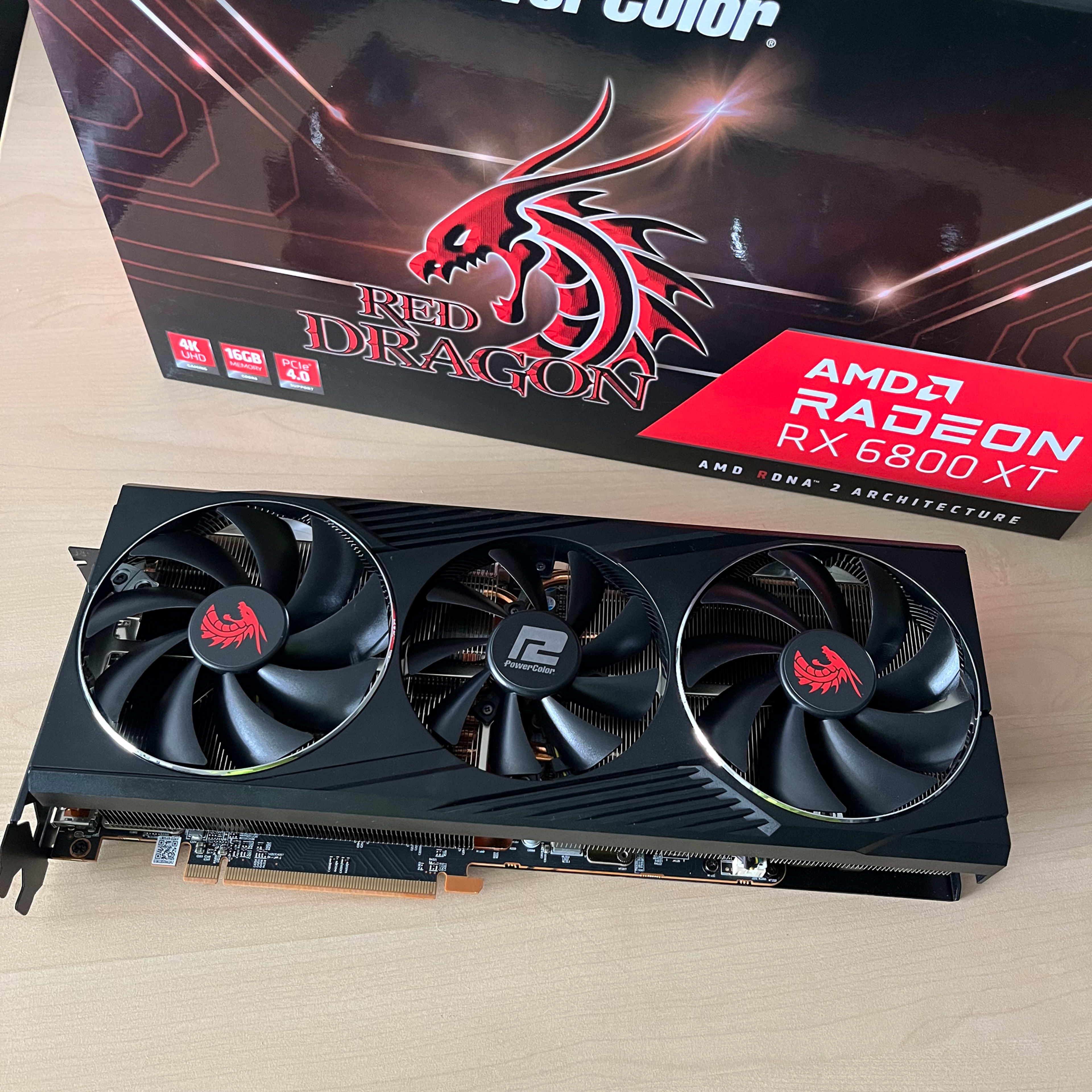 PowerColor Radeon RX 6800 XT Red Dragon Graphics Card Pictured