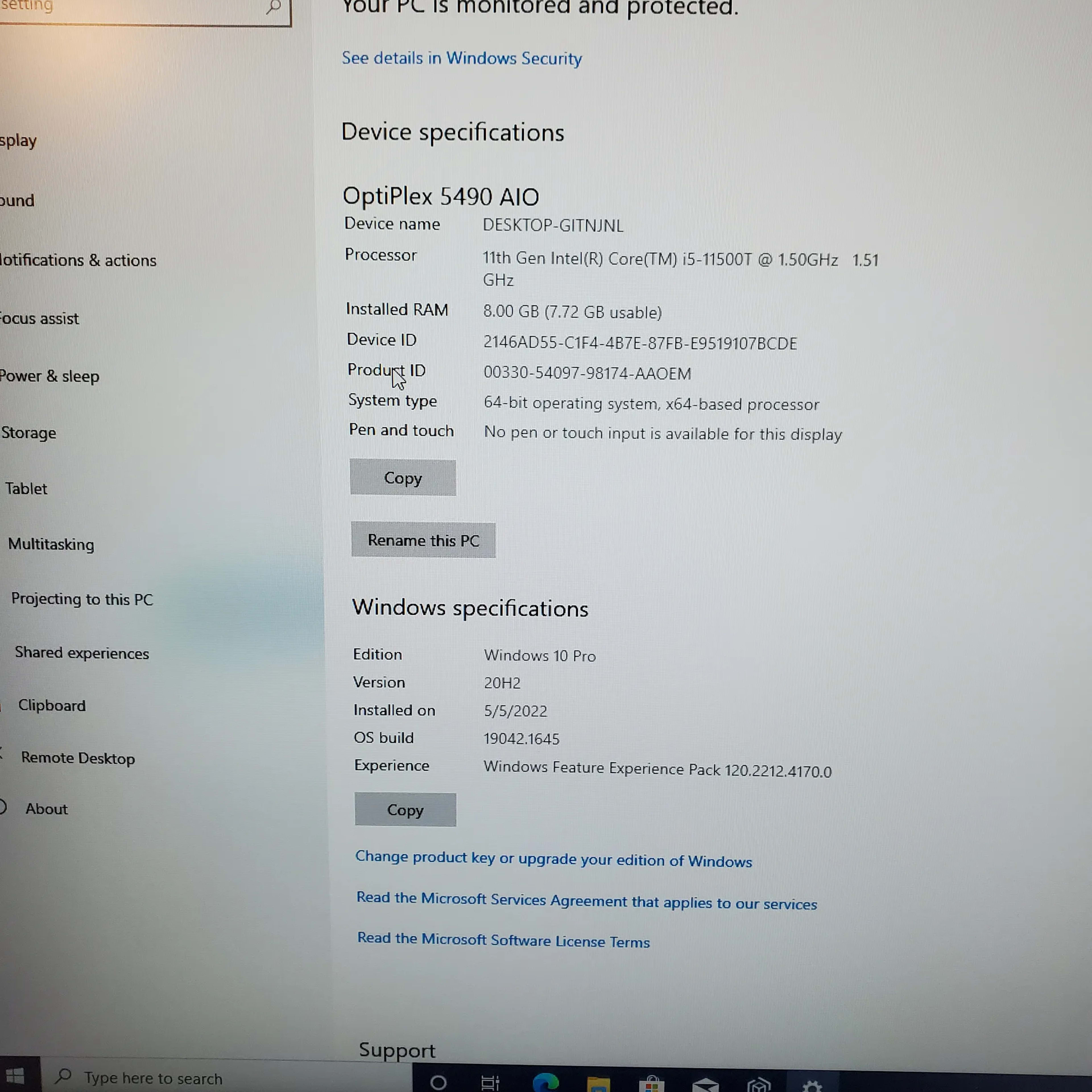 Dell Optiplex 5490 Aio All in One Computer Pc