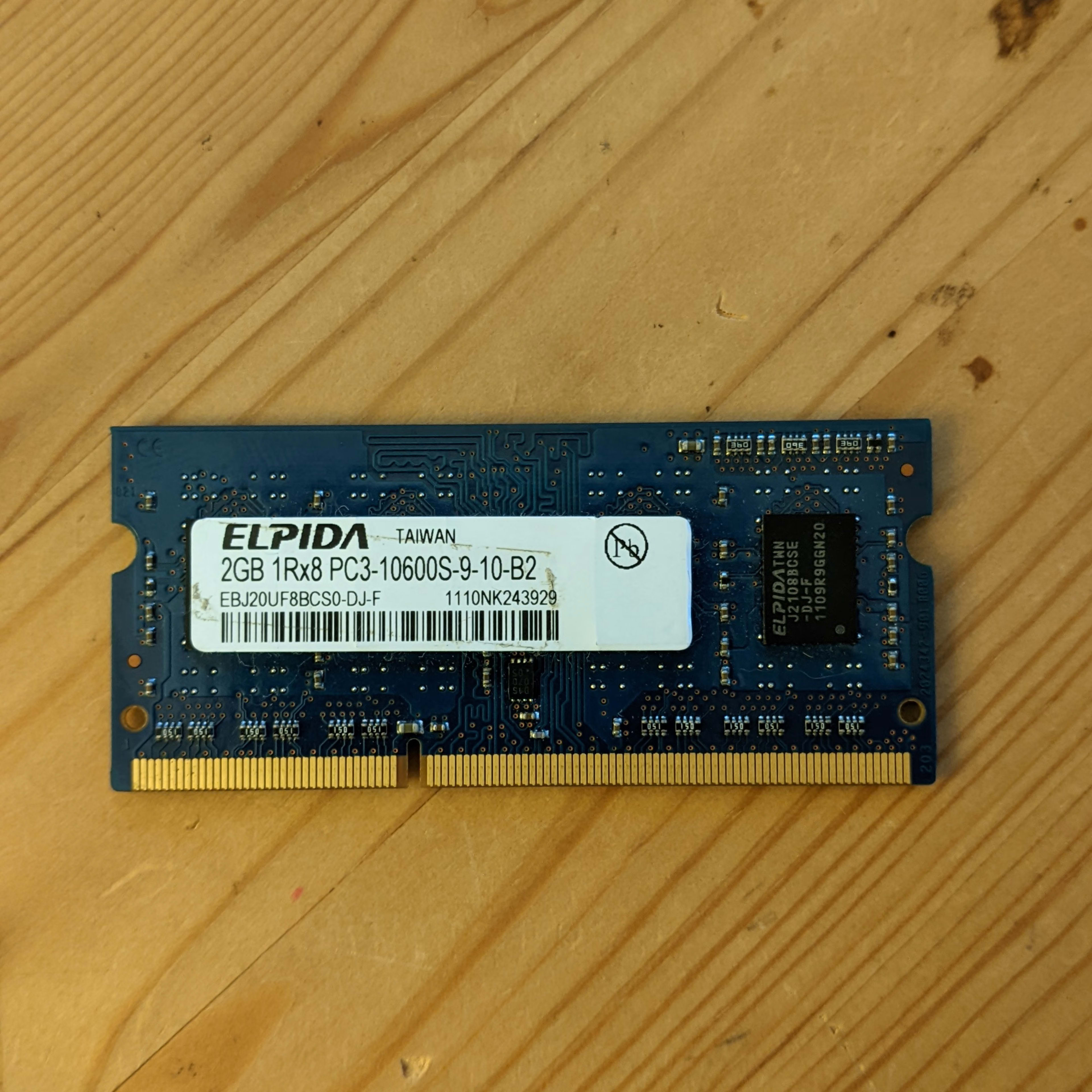 A Beautifully Used 2GB ATech DDR3 1333MHz RAM Module