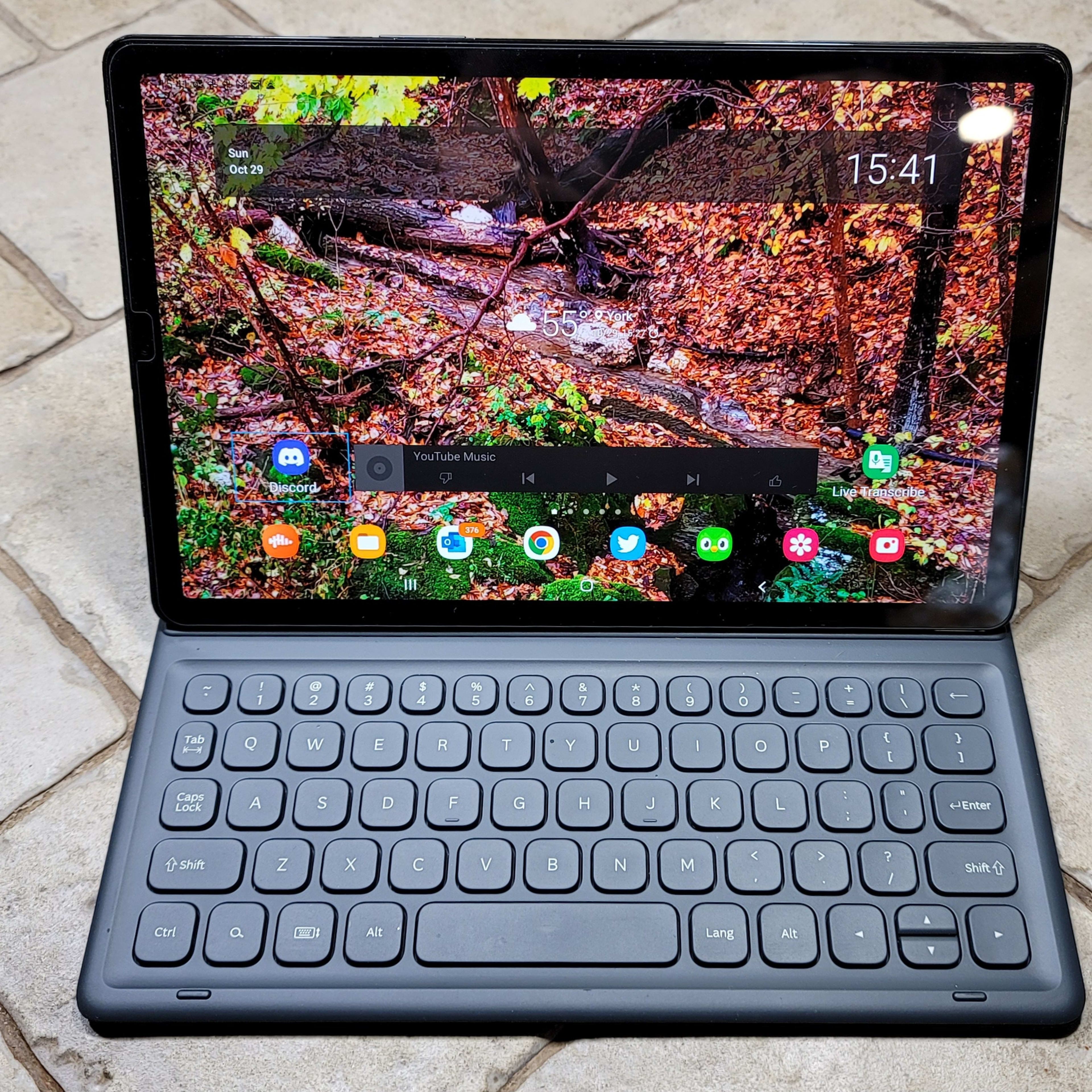 Samsung Glaxy Tab S5e with keyboard book cover