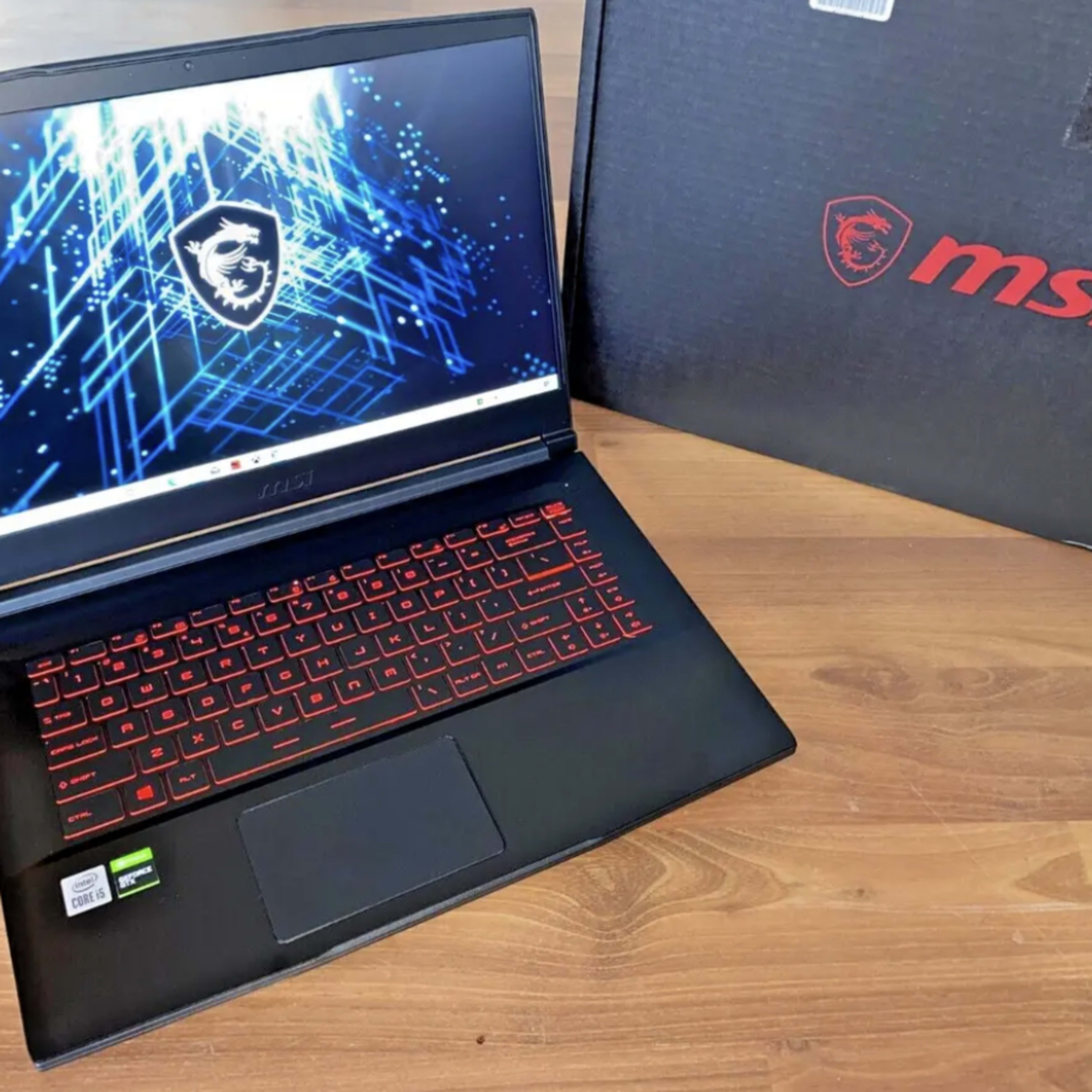 MSI Gaming laptop 10th gen i5 1650 gpu 8gb ram