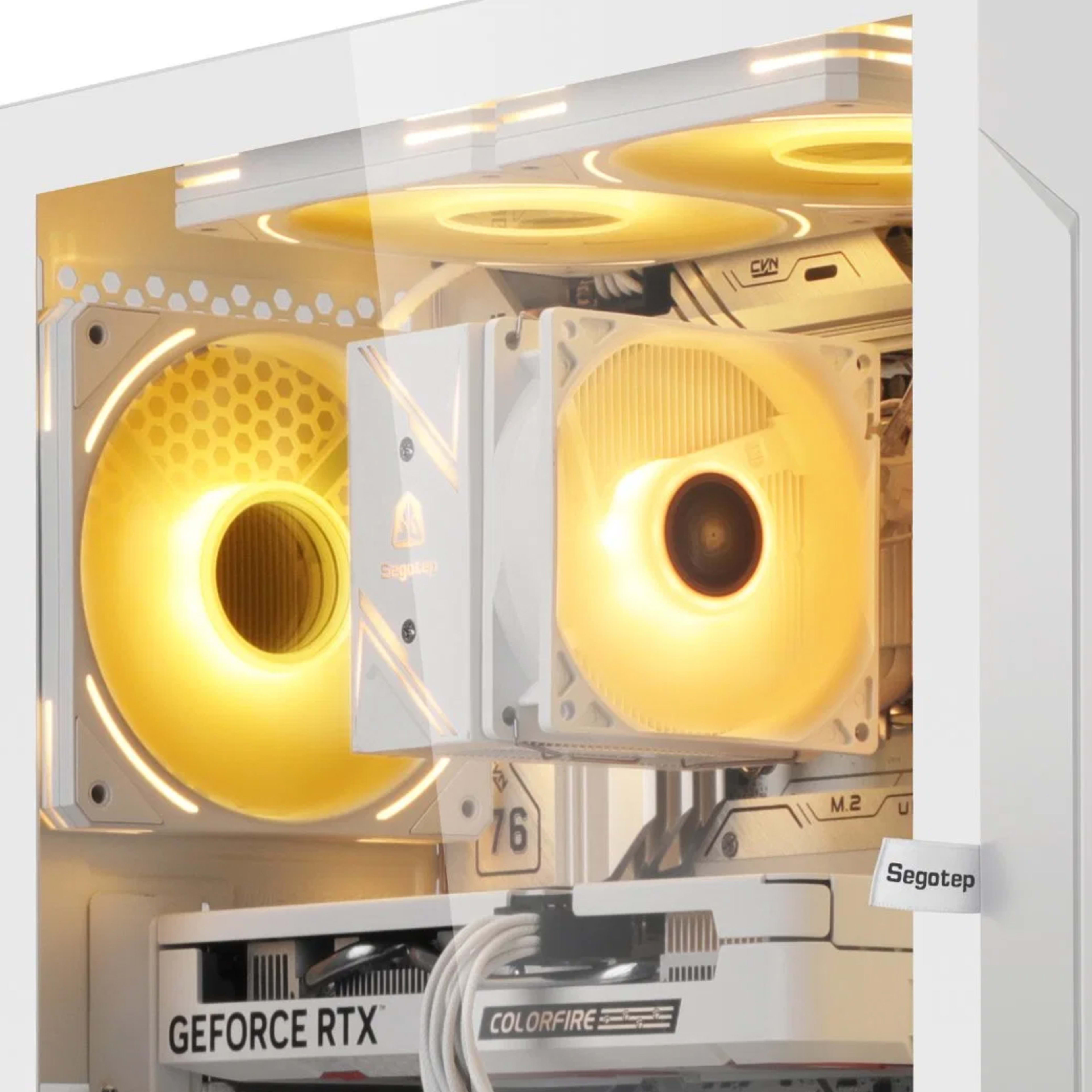 SEGOTEP *️⃣HQ12 PRO*️⃣ | WHITE CASE FAN | 120MM | PWM | ARGB | DAISY CHAIN | MODULAR