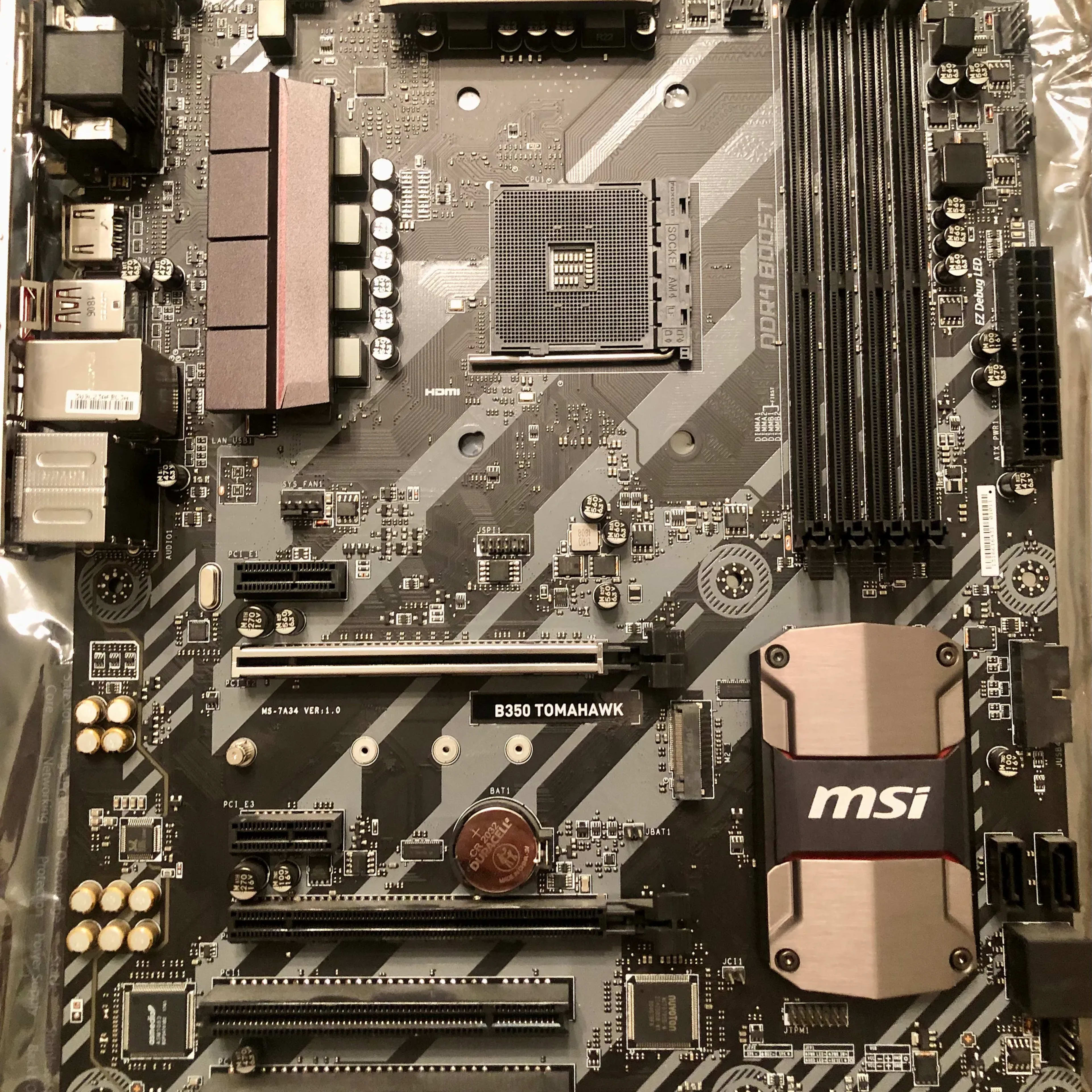 MSI B350 Tomahawk Motherboard (Read Description)