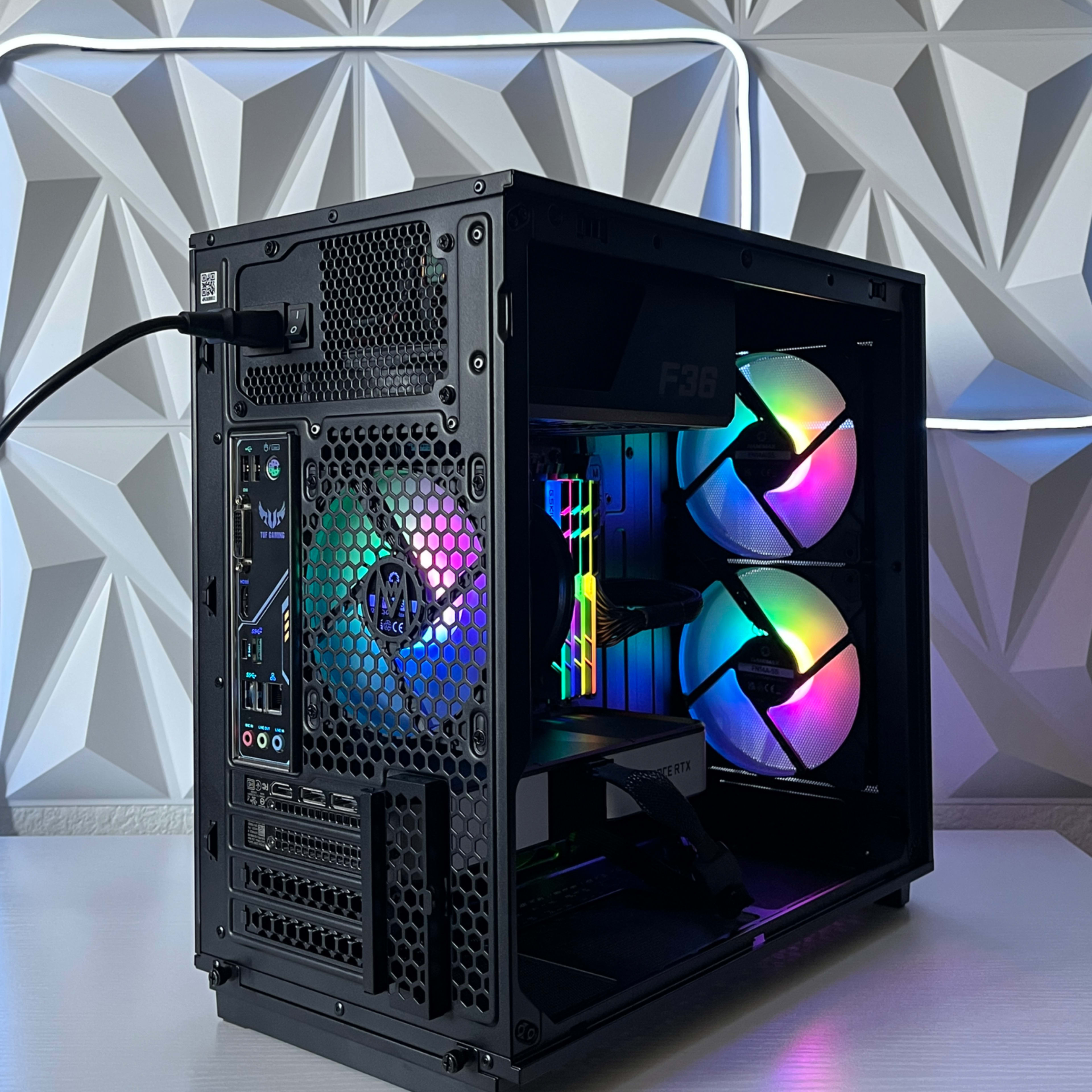 RTX 3060 Ti 8GB, Ryzen 5 3600, 32GB RAM | Black RGB Gaming RTX 3060 Ti 8GB, Ryzen 5 3600, 32GB RAM | Black RGB Gaming