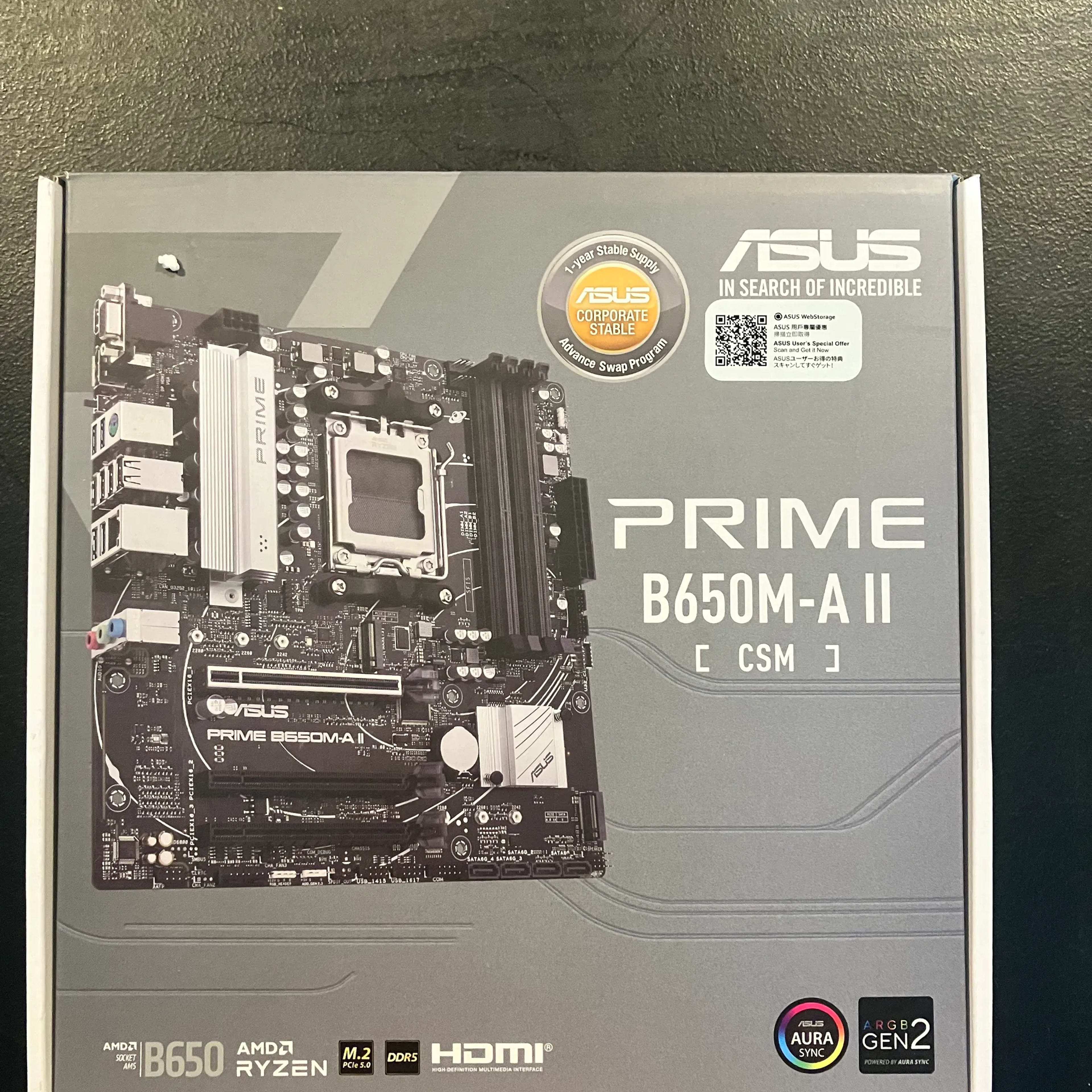 UNOPENED Asus Prime B650M-A ll Am5 DDR5 Motherboard