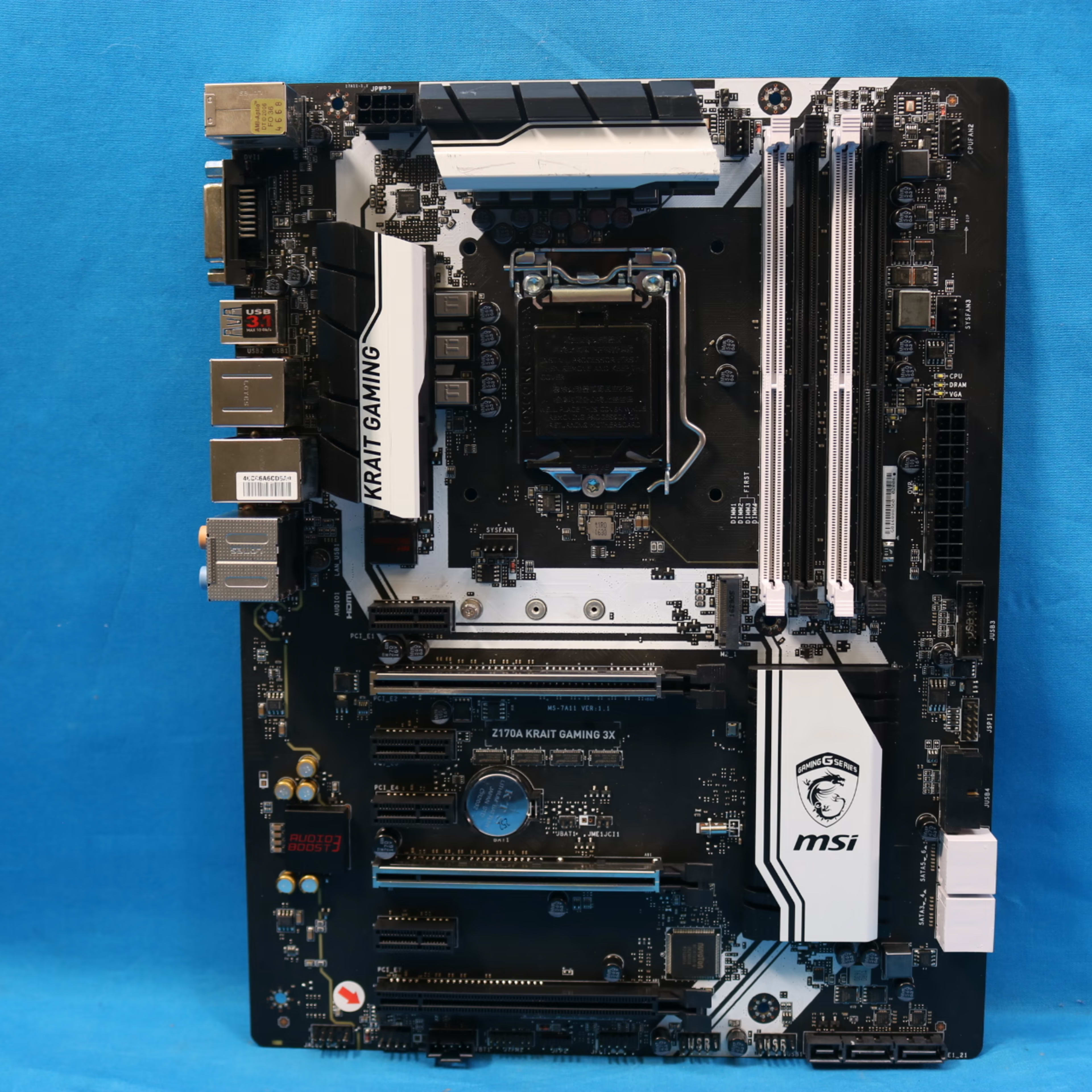 *READ* MSI Z170A Krait Gaming 3X Intel LGA1151/Socket H4 DDR4 ATX Desktop Motherboard No I/O Shield