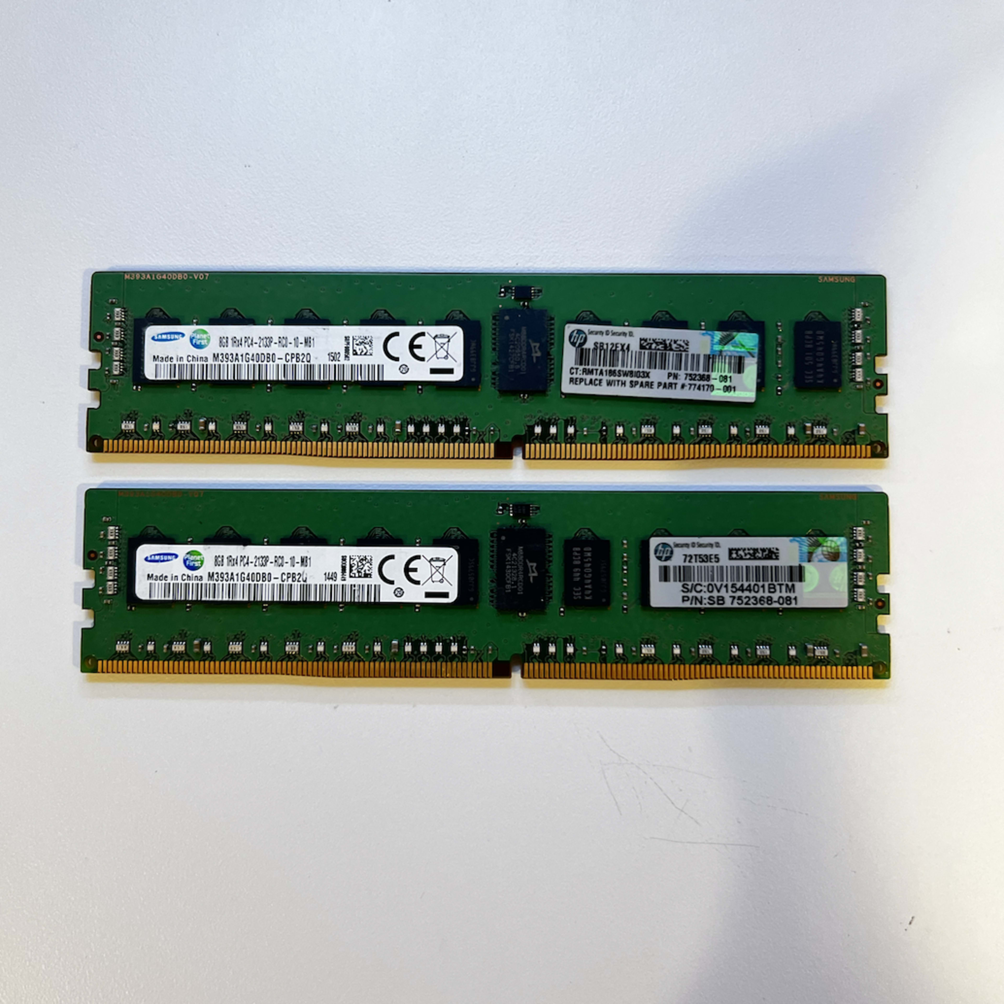 Samsung DDR4 16GB (2x8) 2133MHz ECC RAM Memory ‼️ Read Description ‼️