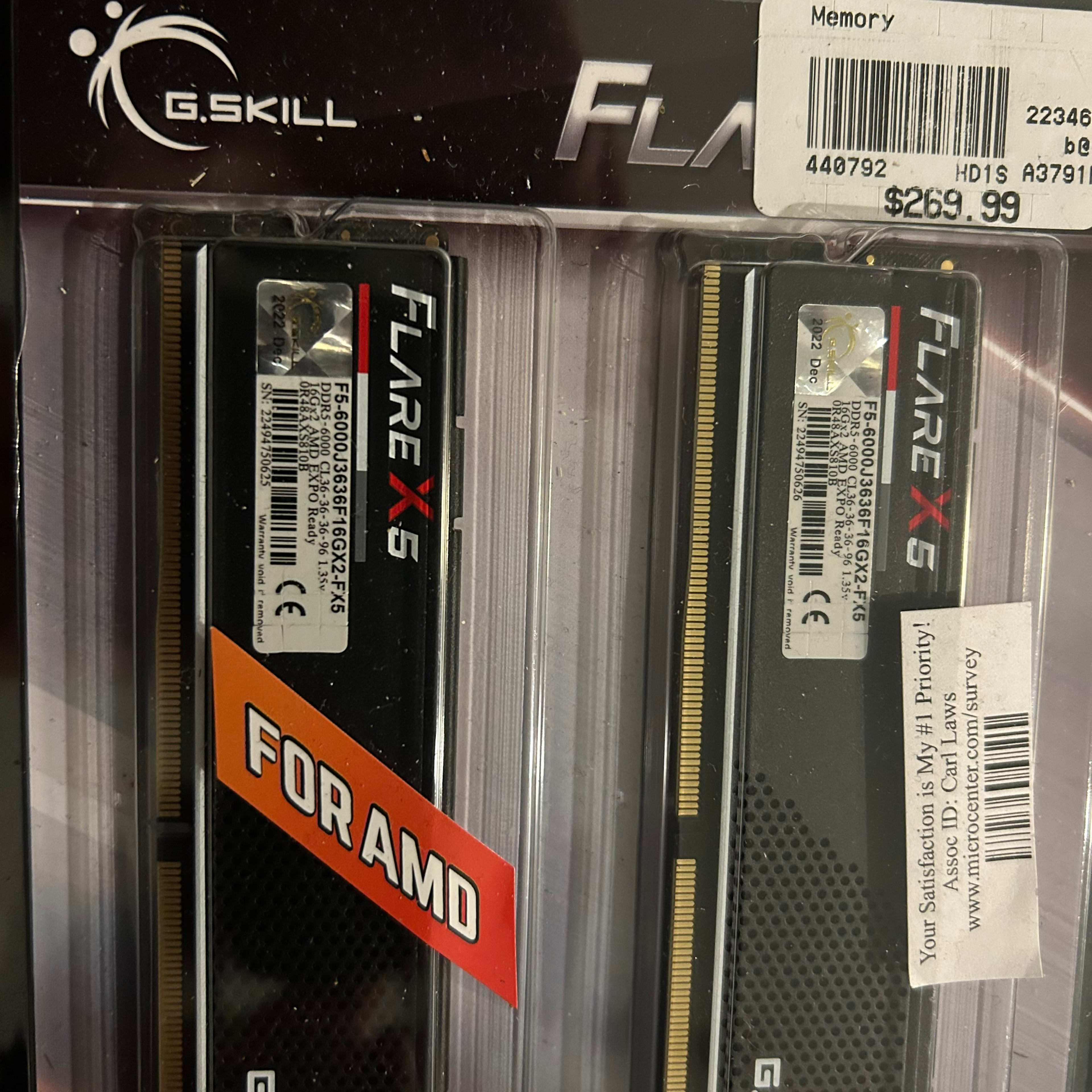 Buy G.Skill Flare X5 32GB (16GBX2) DDR5 6000MHz Memory at Best