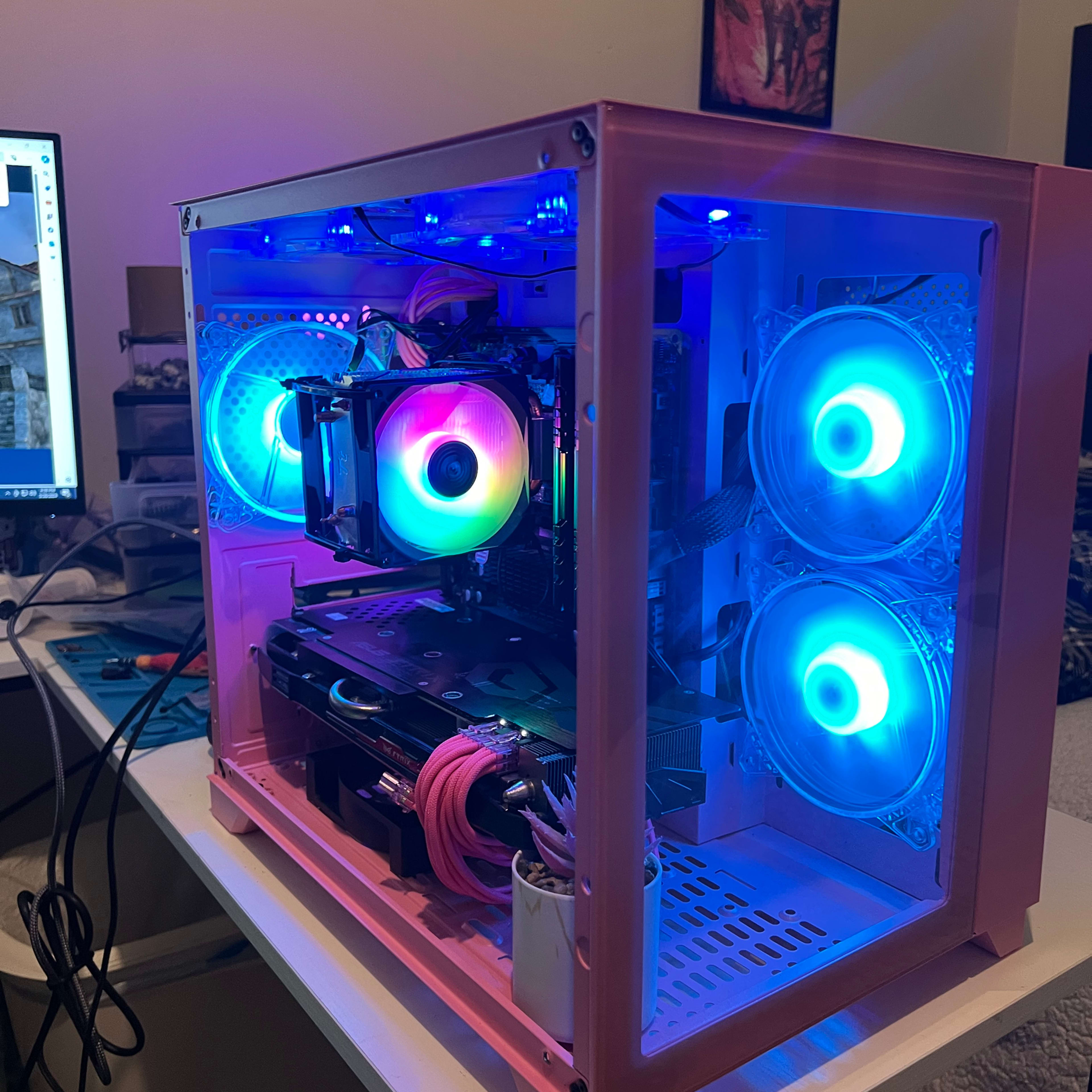 Pink Budget Gaming PC | AMD FX-6300 | Radeon R90 OC 8GB | 32GB RAM | 500GB SSD | Windows 10 Pro