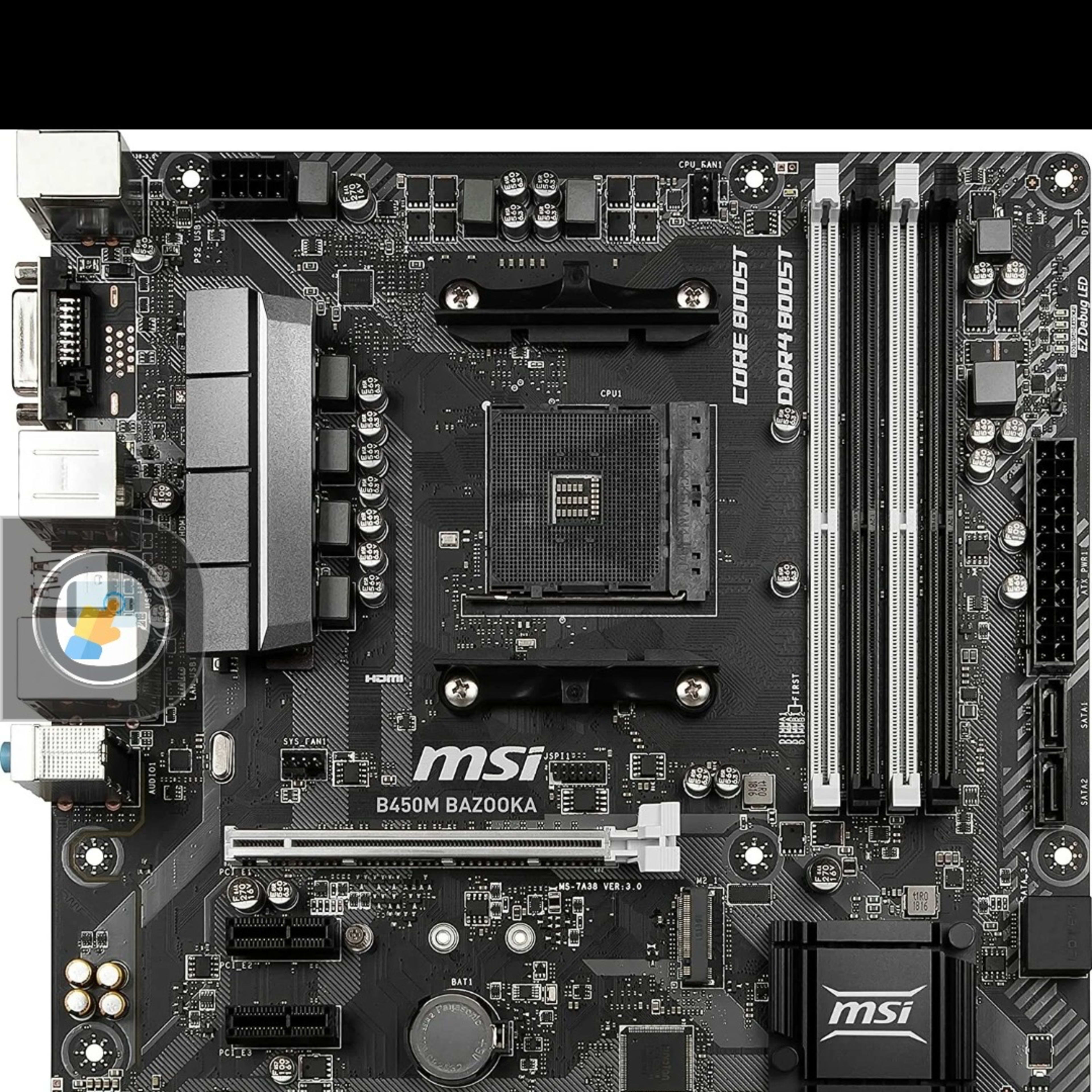 MSI B350MBAZOOKA AM4 AM4 B350 Micro ATX Motherboard Corrupted Bios