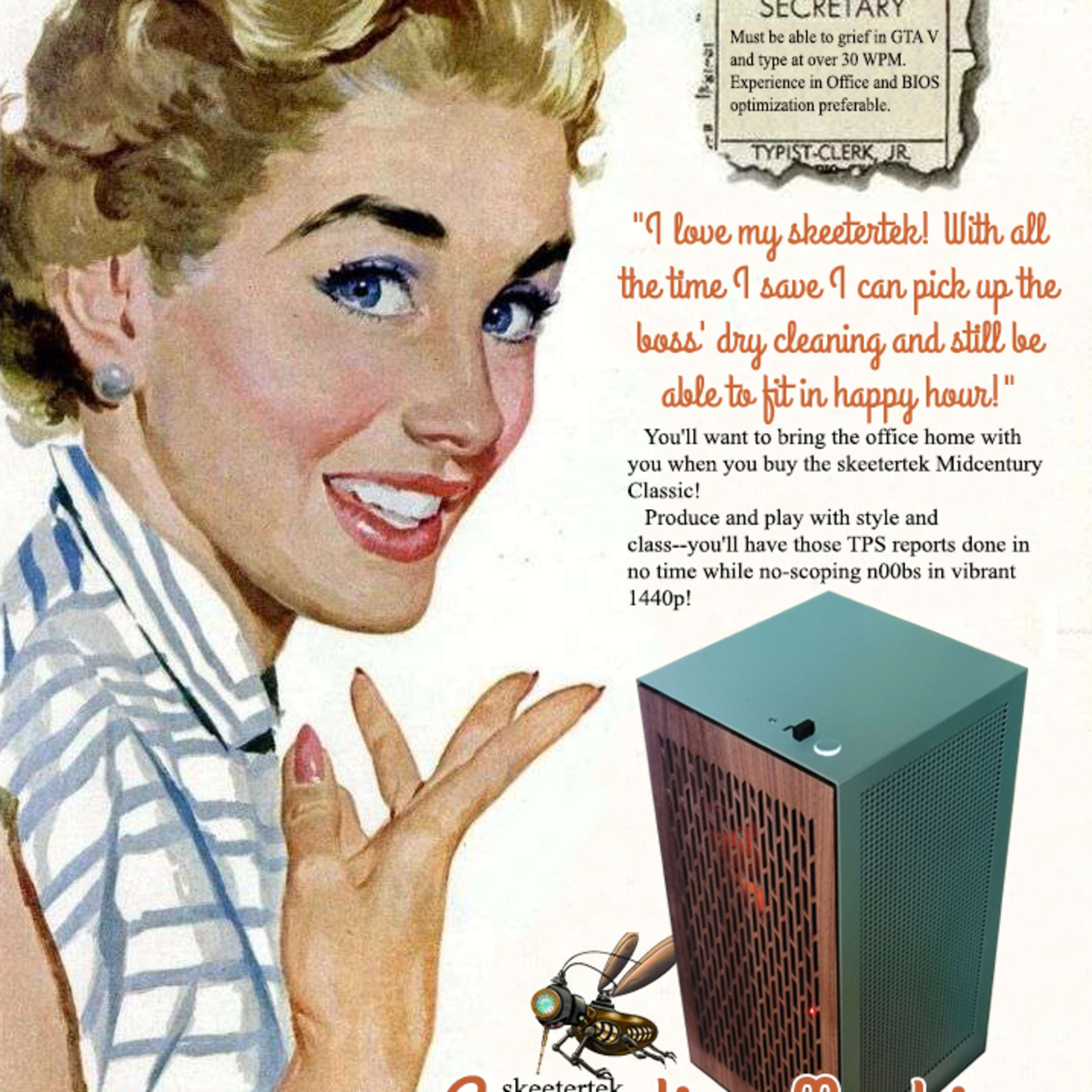 Midcentury Classic: 10400F, 32Gb, RTX 3070, Z490i, Noctua air cooler, WiFi/BT, 650W 1.5Tb