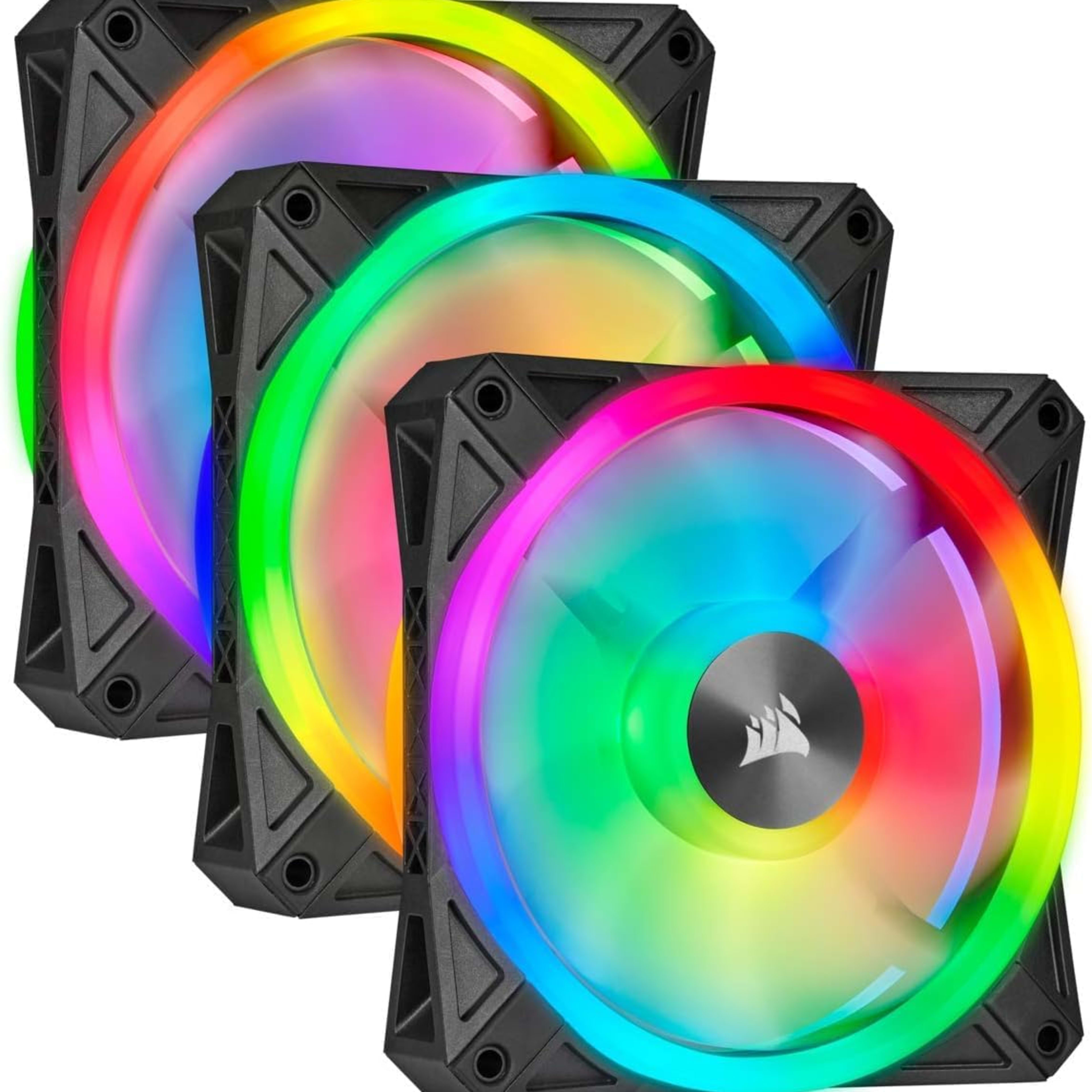 3x CORSAIR QL120 RGB + Lighting Node Core - iCUE - Black