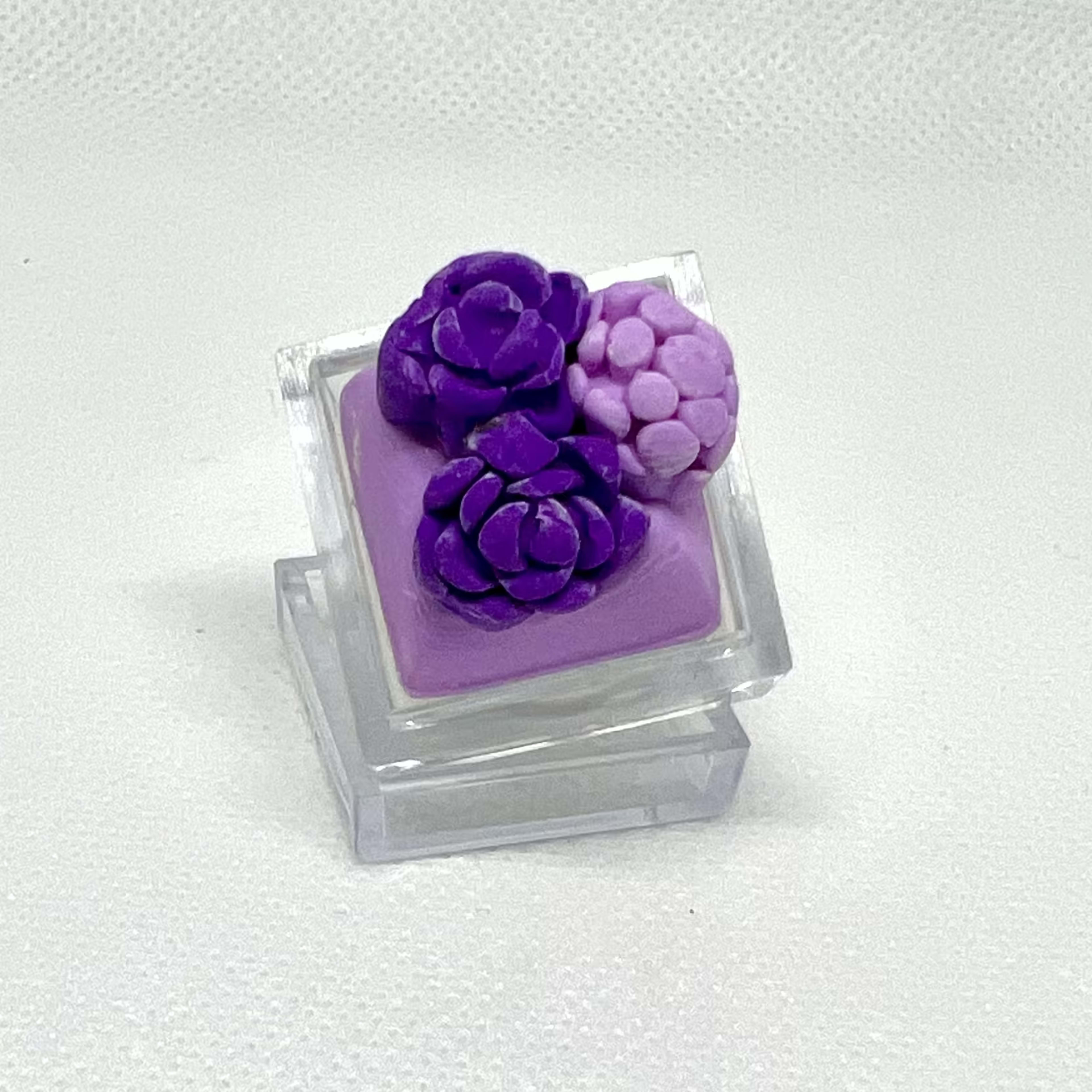 DOLLAR KEYCAPS!! *Purple Blossoms*