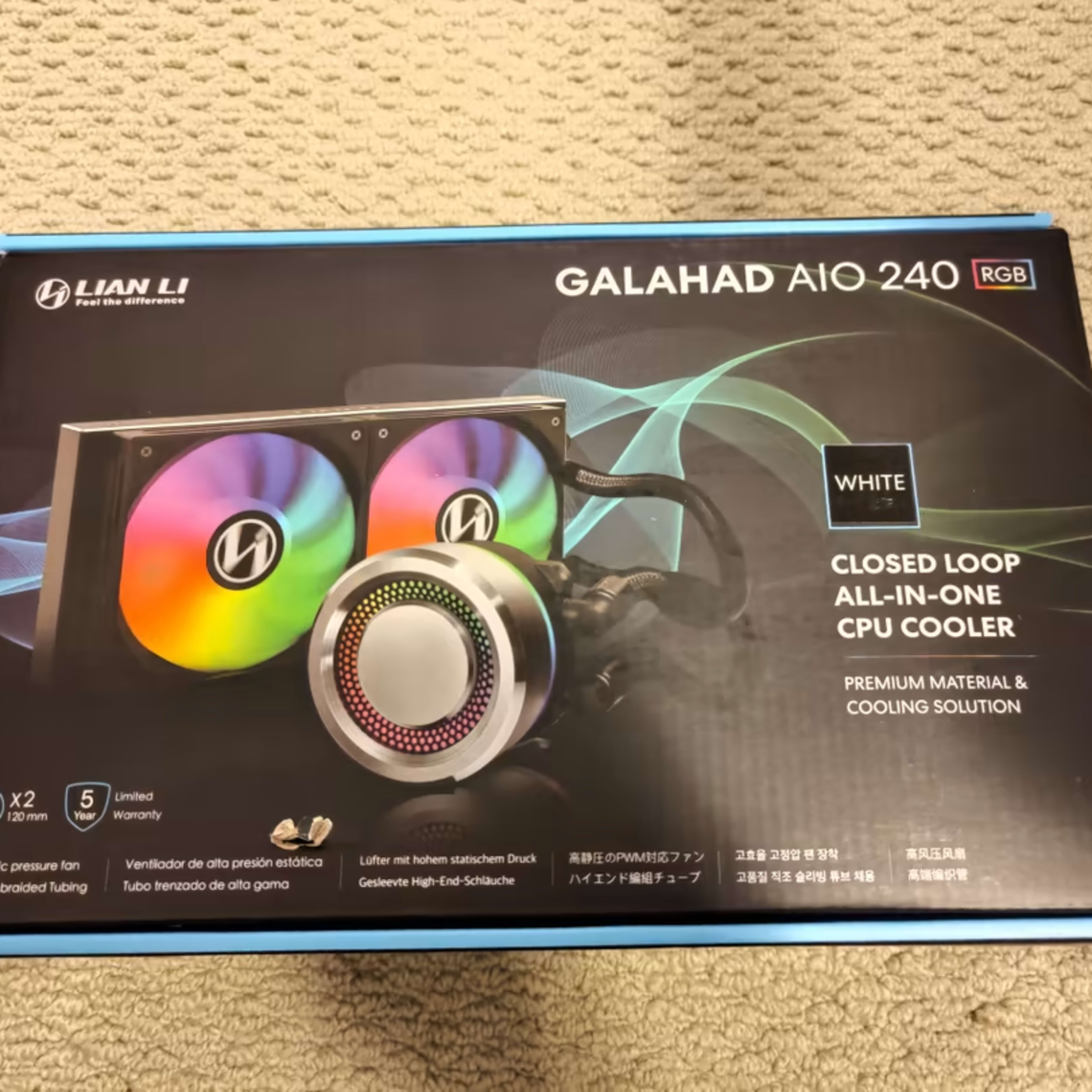 BNIB Lian Li Galahad White RGB 240mm AIO