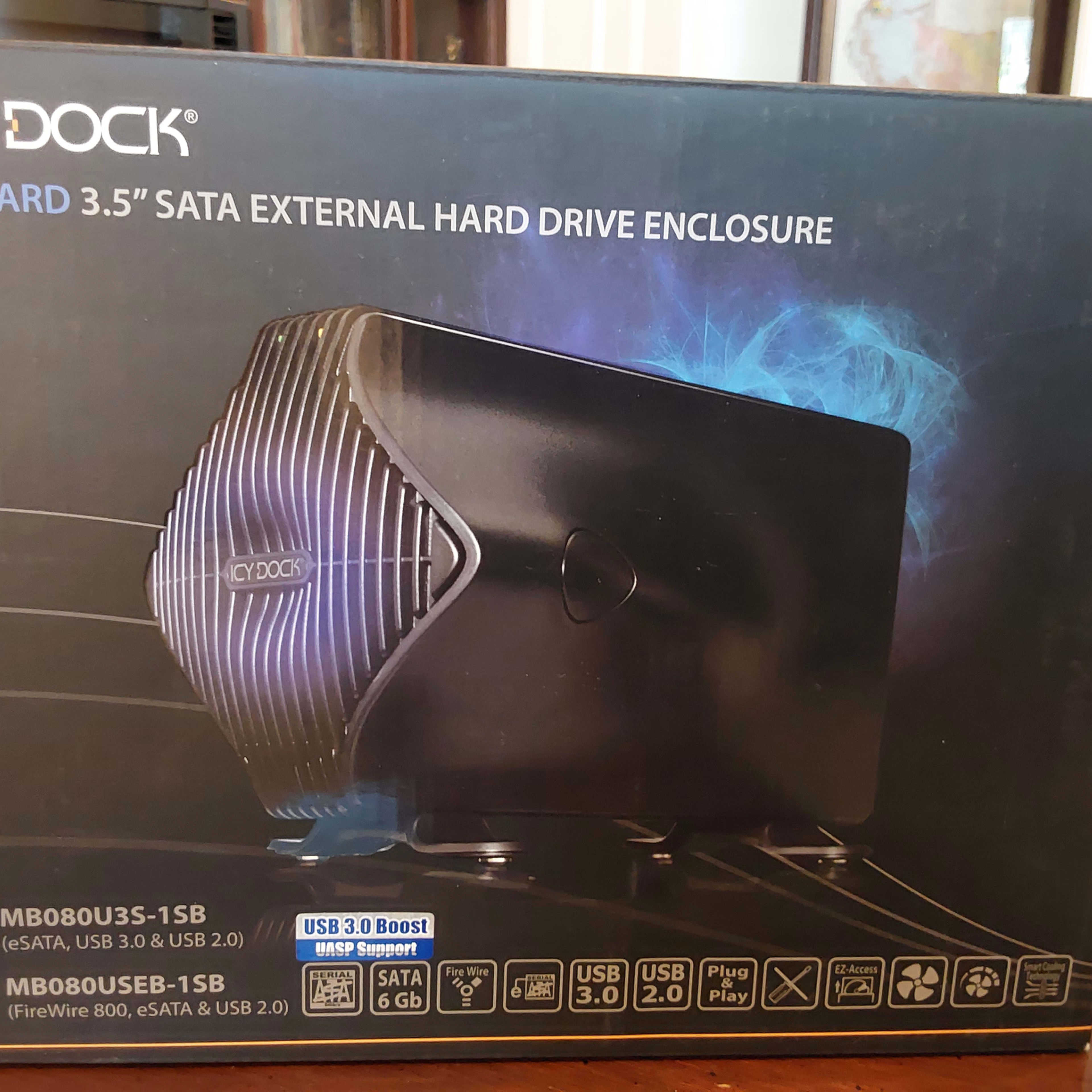 ICY DOCK Blizzard USB 3.0 & eSATA External 3.5” Sata Hard Drive Enclosure (MB080U3S-1SB)