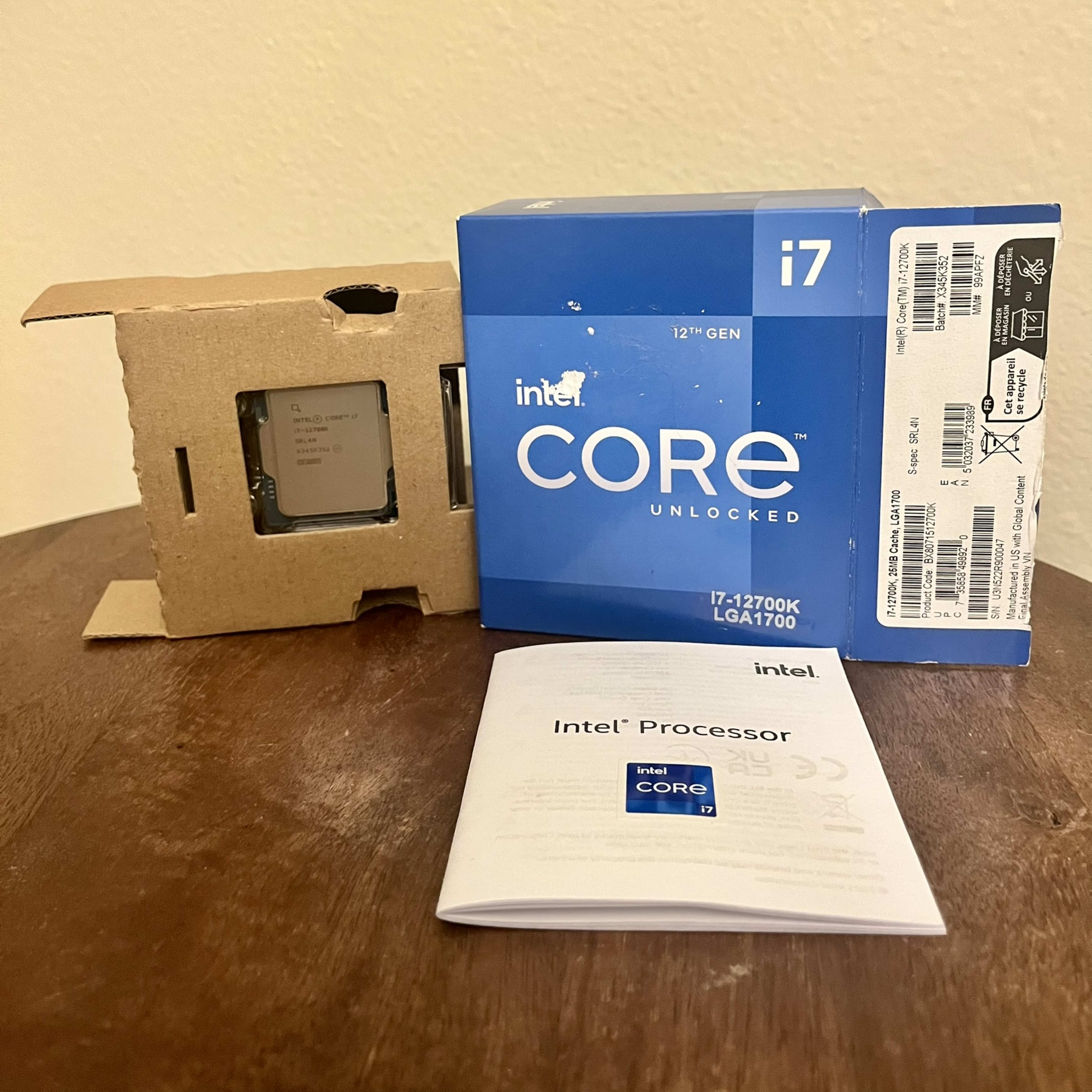 OPEN BOX Intel Core i7-12700K Alder Lake LGA 1700 12 cores OPEN BOX Intel Core i7-12700K Alder Lake LGA 1700 12 cores