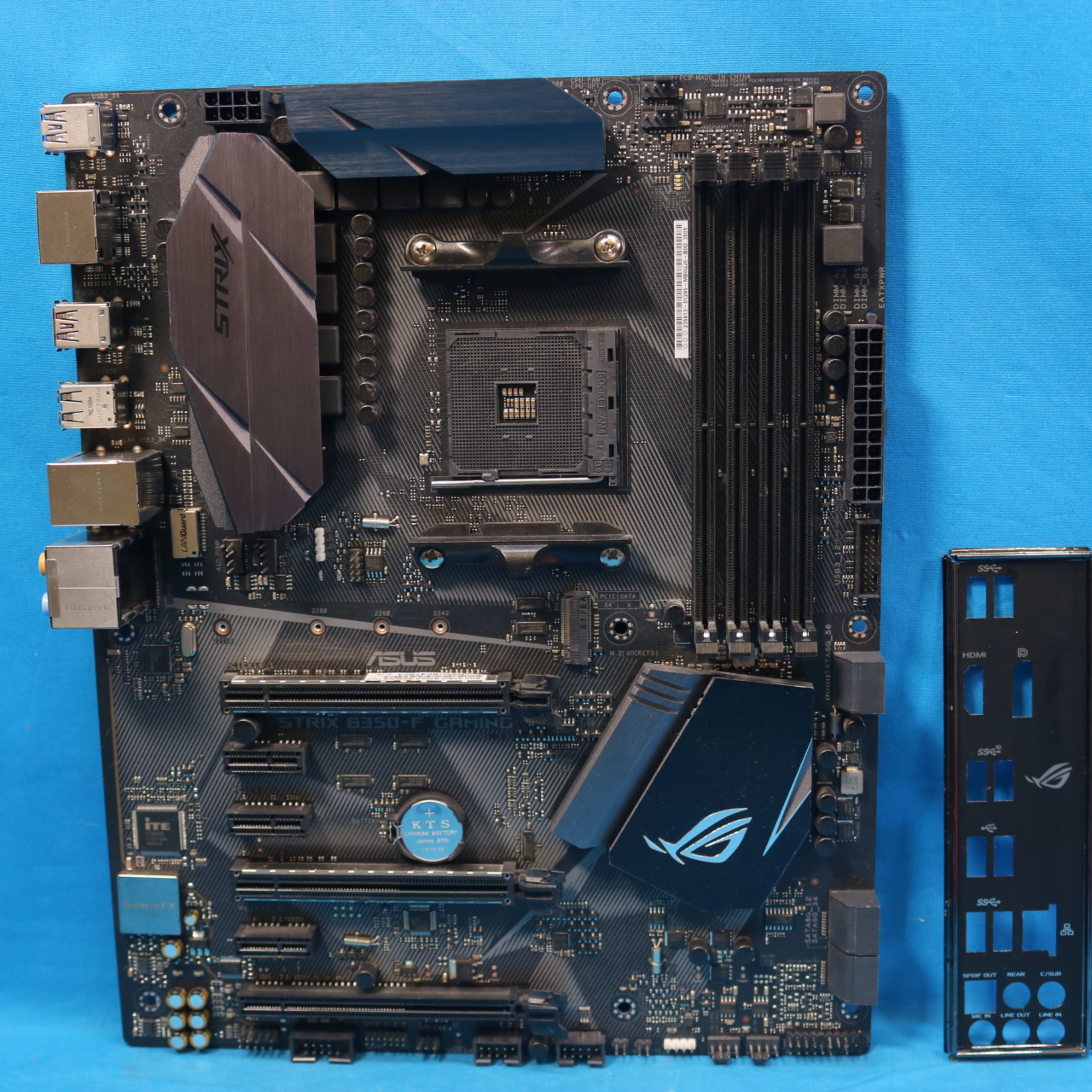 *Newest BIOS* ASUS ROG Strix B350-F Gaming AMD Socket AM4 DDR4 ATX Desktop Motherboard & I/O Shield