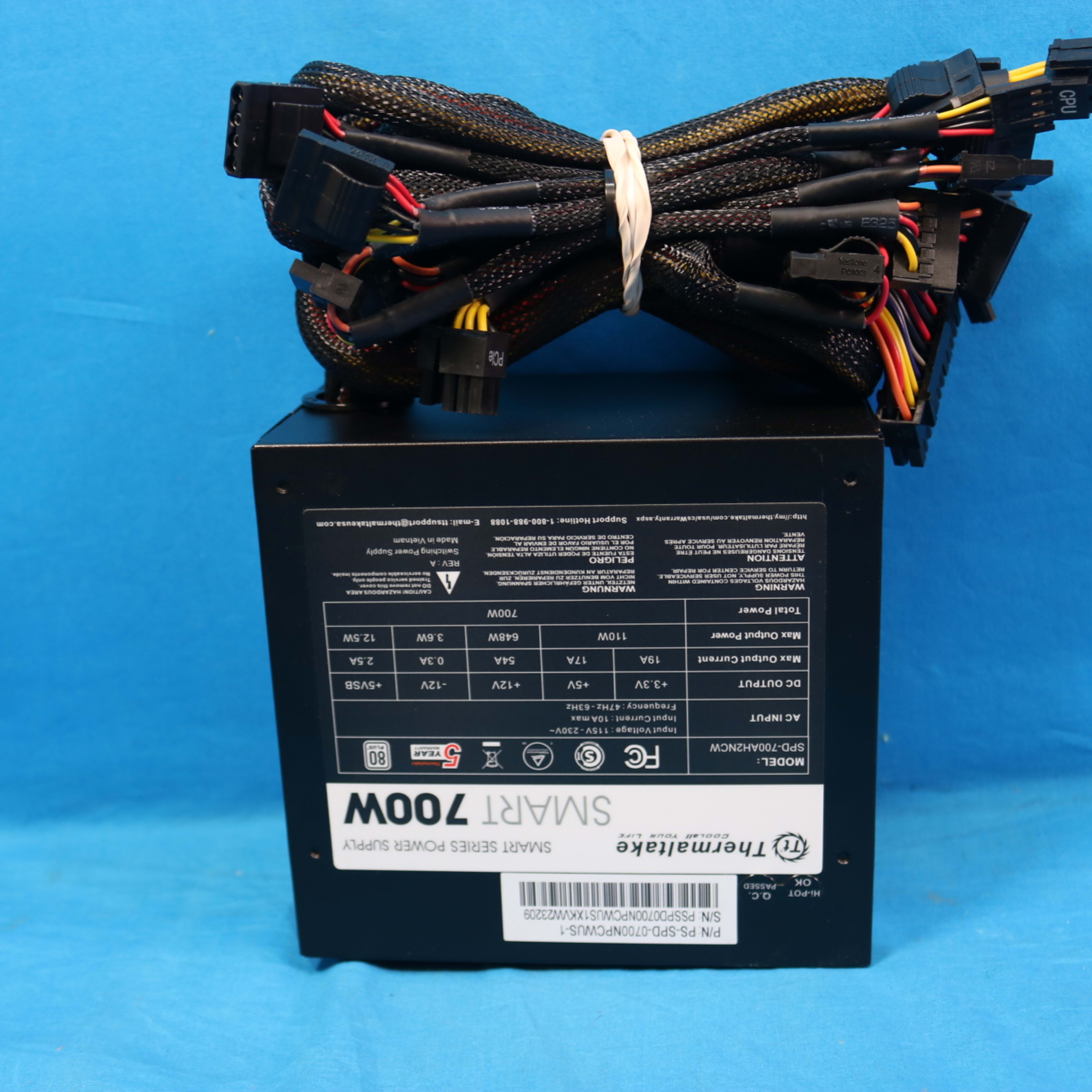 Thermaltake Smart 700W 80 PLUS Certified ATX Desktop Power Supply - 4136115951